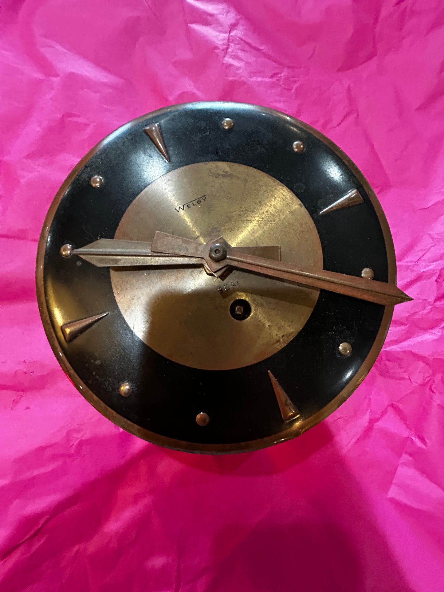 Vintage Welby Atomic Starburst Sunburst Clock-(Unsure if it works)