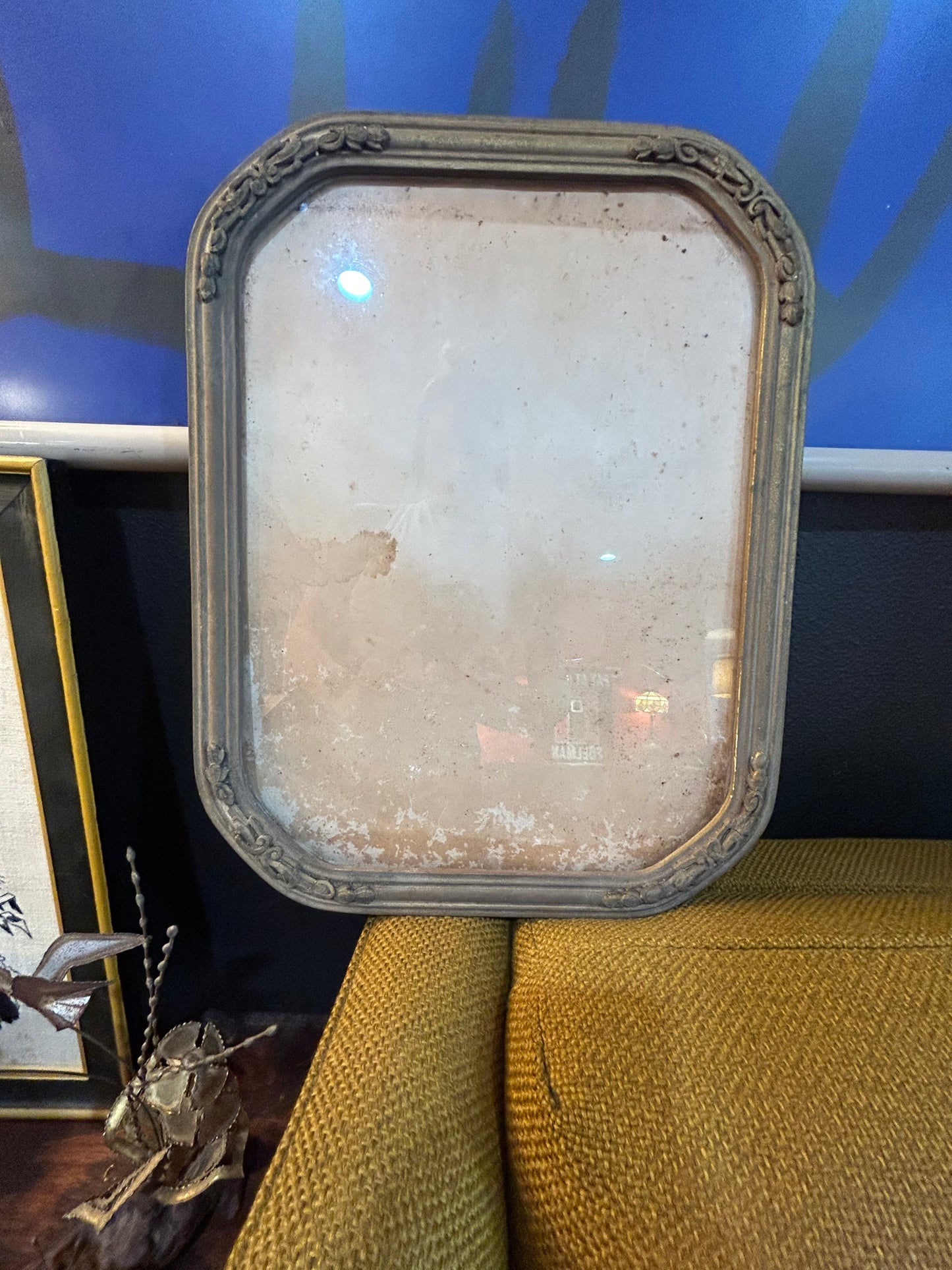 Antique Glass and Metal Frame