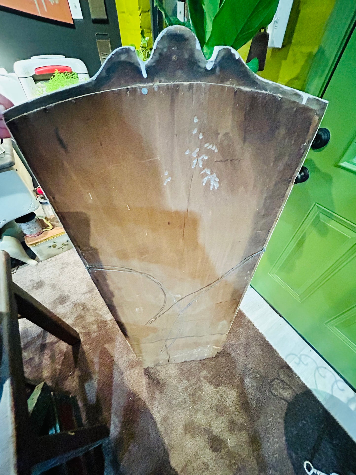 Antique White Wooden Dressing Mirror- Full Size