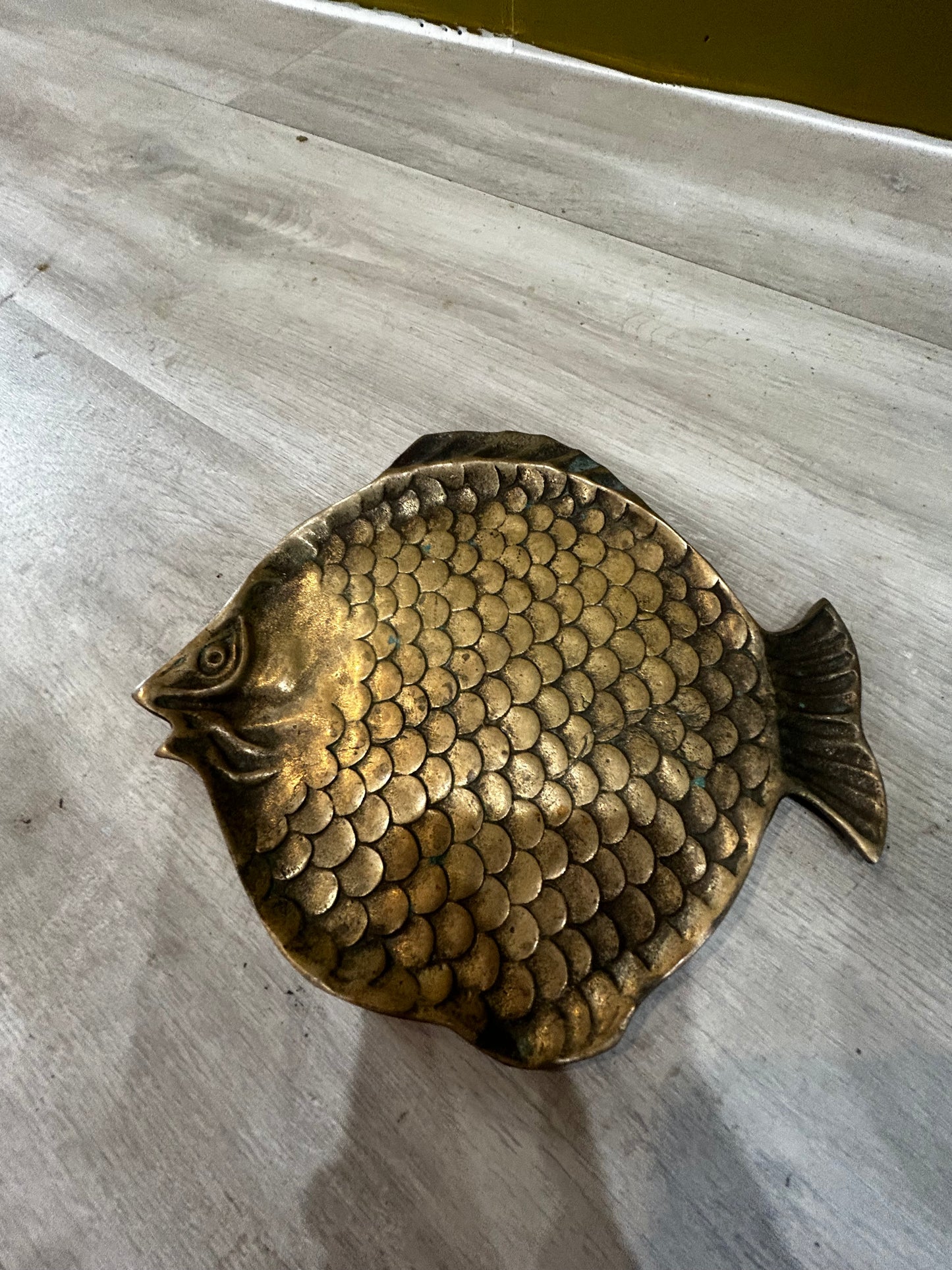 Flattened Brass Carp Tray