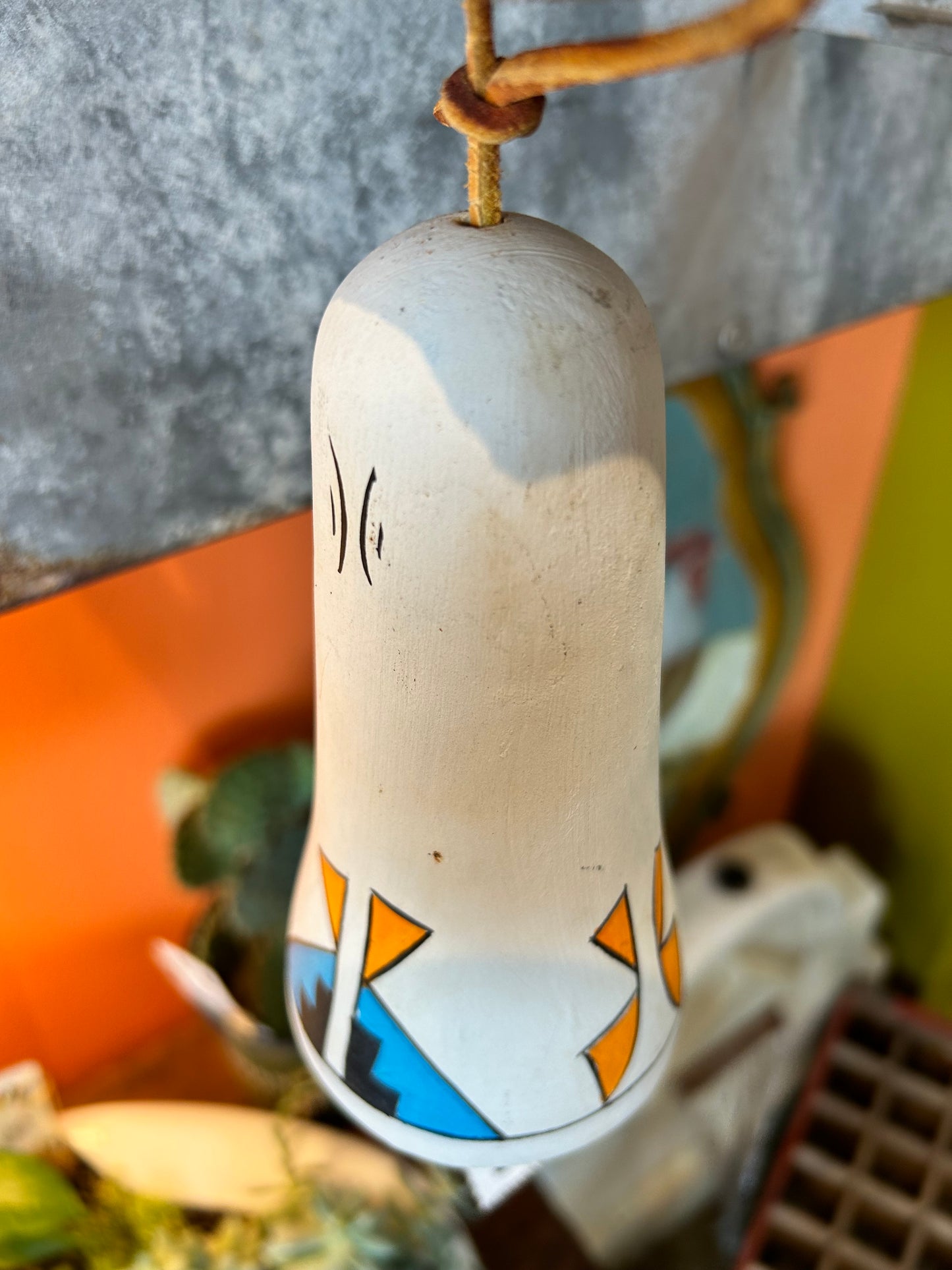 ZIA Pueblo Native American Hand Painted Wind Chime
