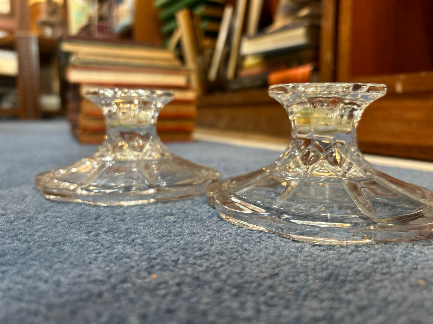Troy Collection Crystal Candle Holders- Set of 2