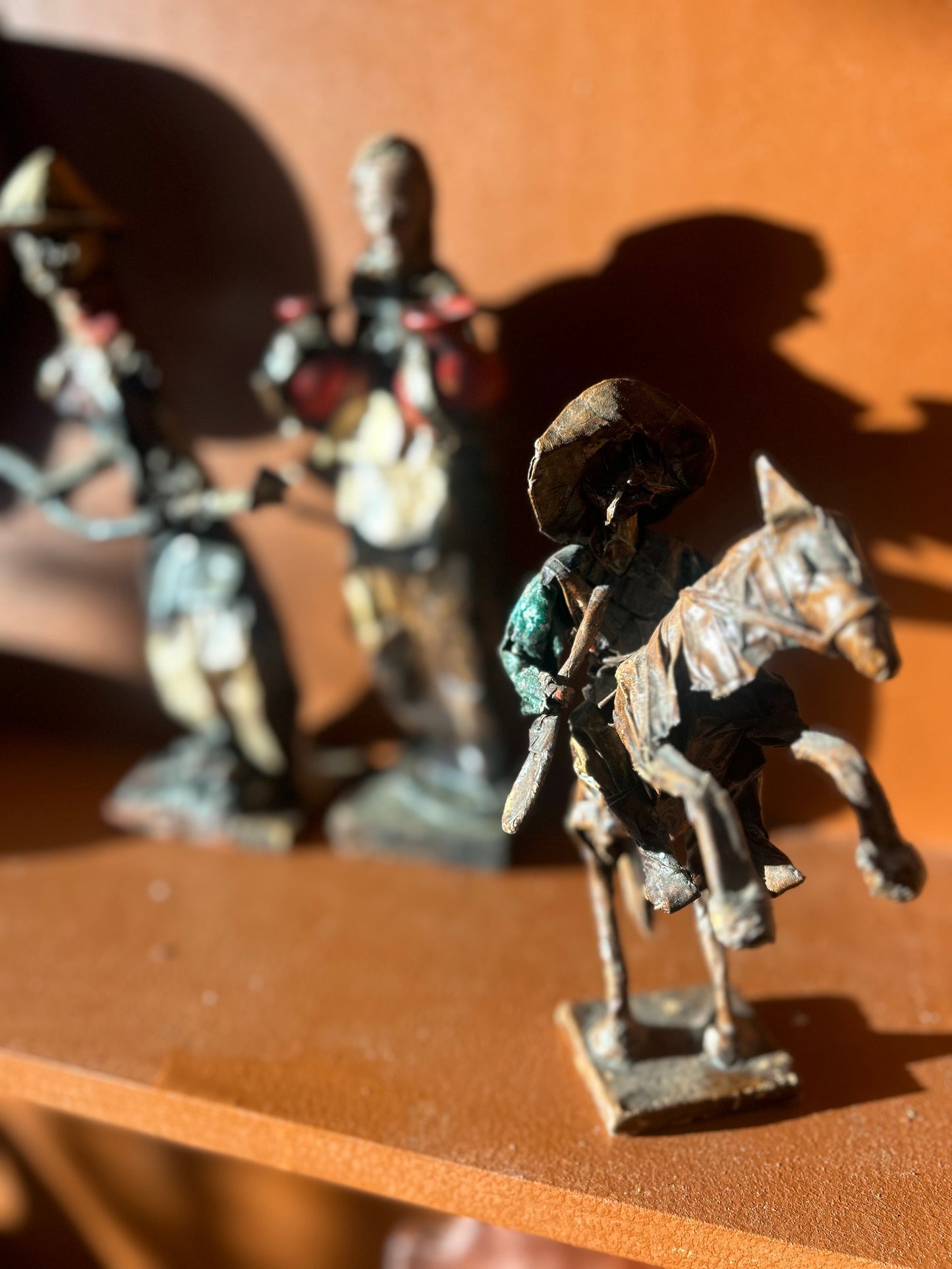 Set of 6 Vintage Mexican Folk Papier Mache Sculptures