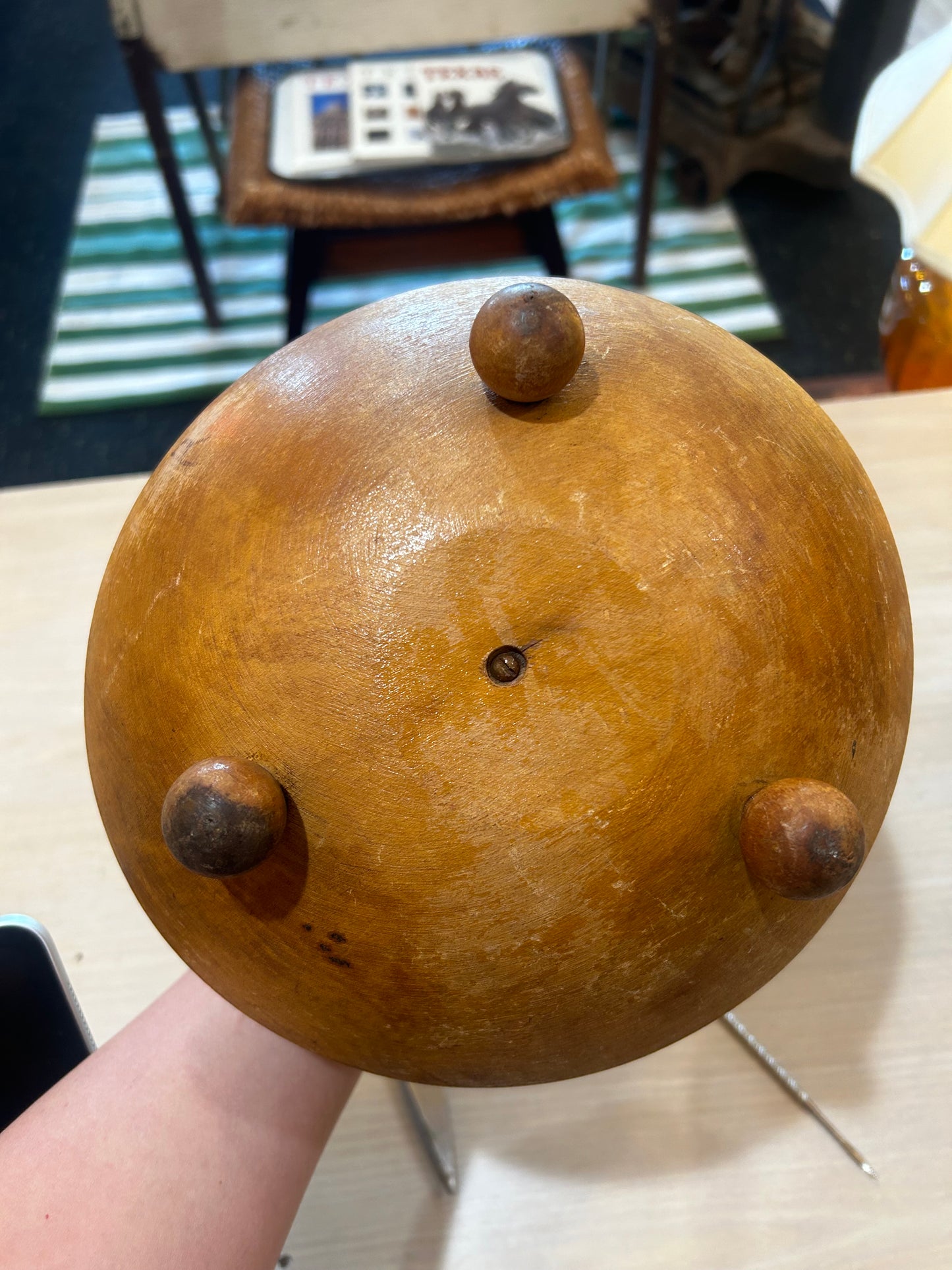 MCM Wood Nut Bowl
