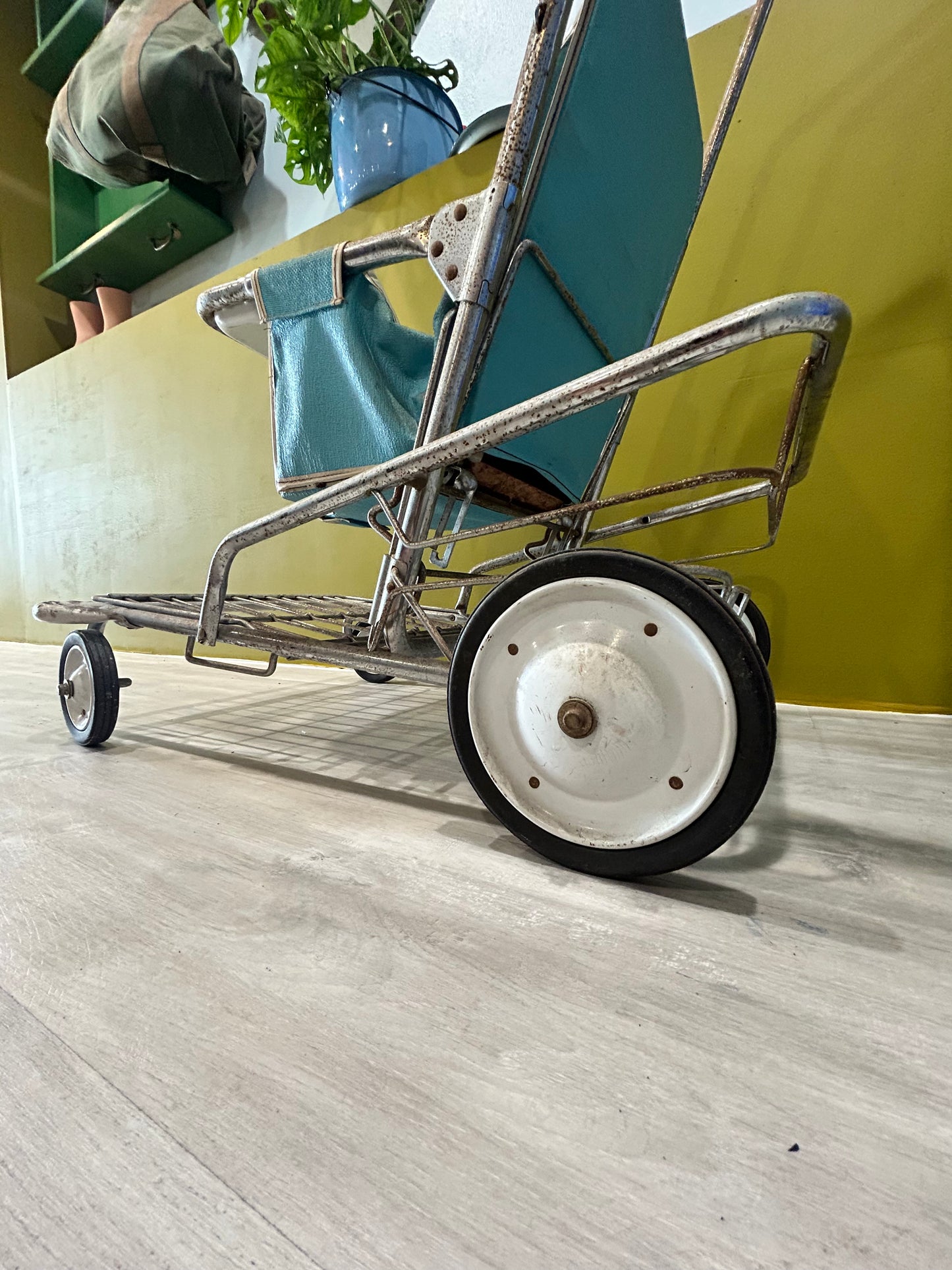 Vintage 1950’s Stroller- Teal Blue Beauty