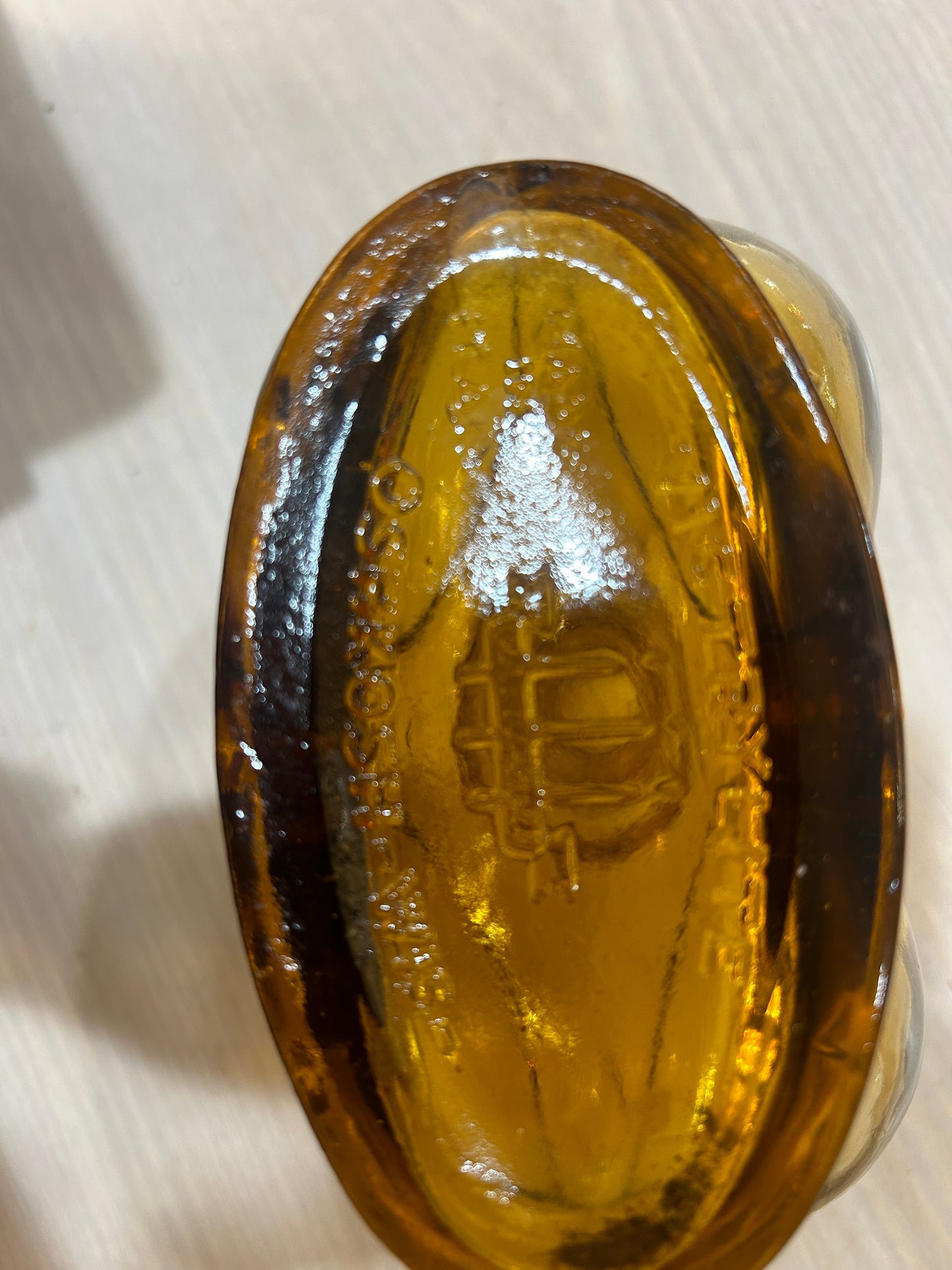 Vintage Victrylite Amber Glass Decanter