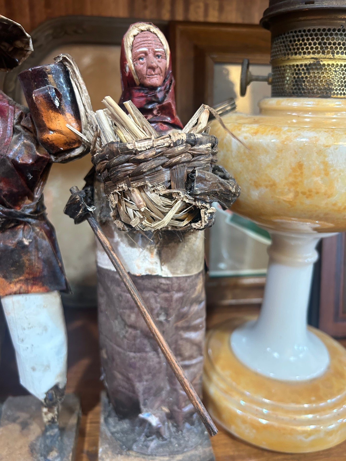 Set of 6 Vintage Mexican Folk Papier Mache Sculptures