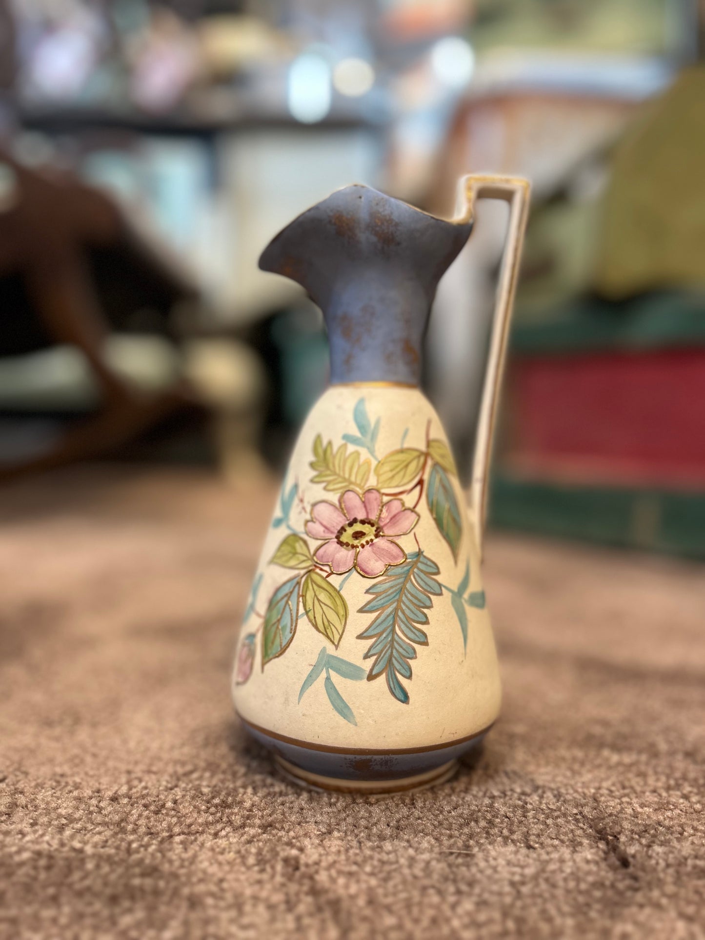 Straight Handle Dresslike Floral Vase