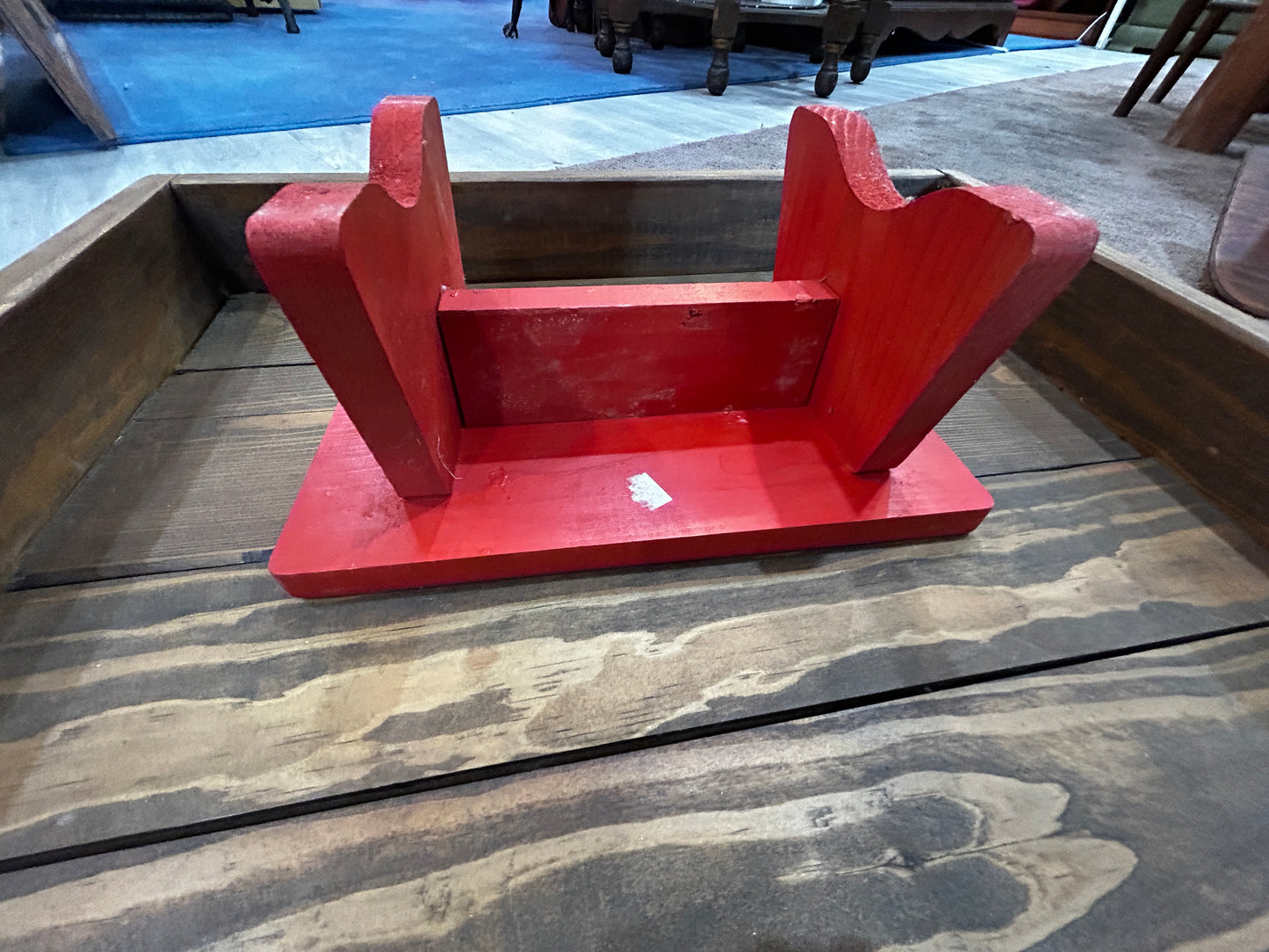 Antique Red Childs Stool