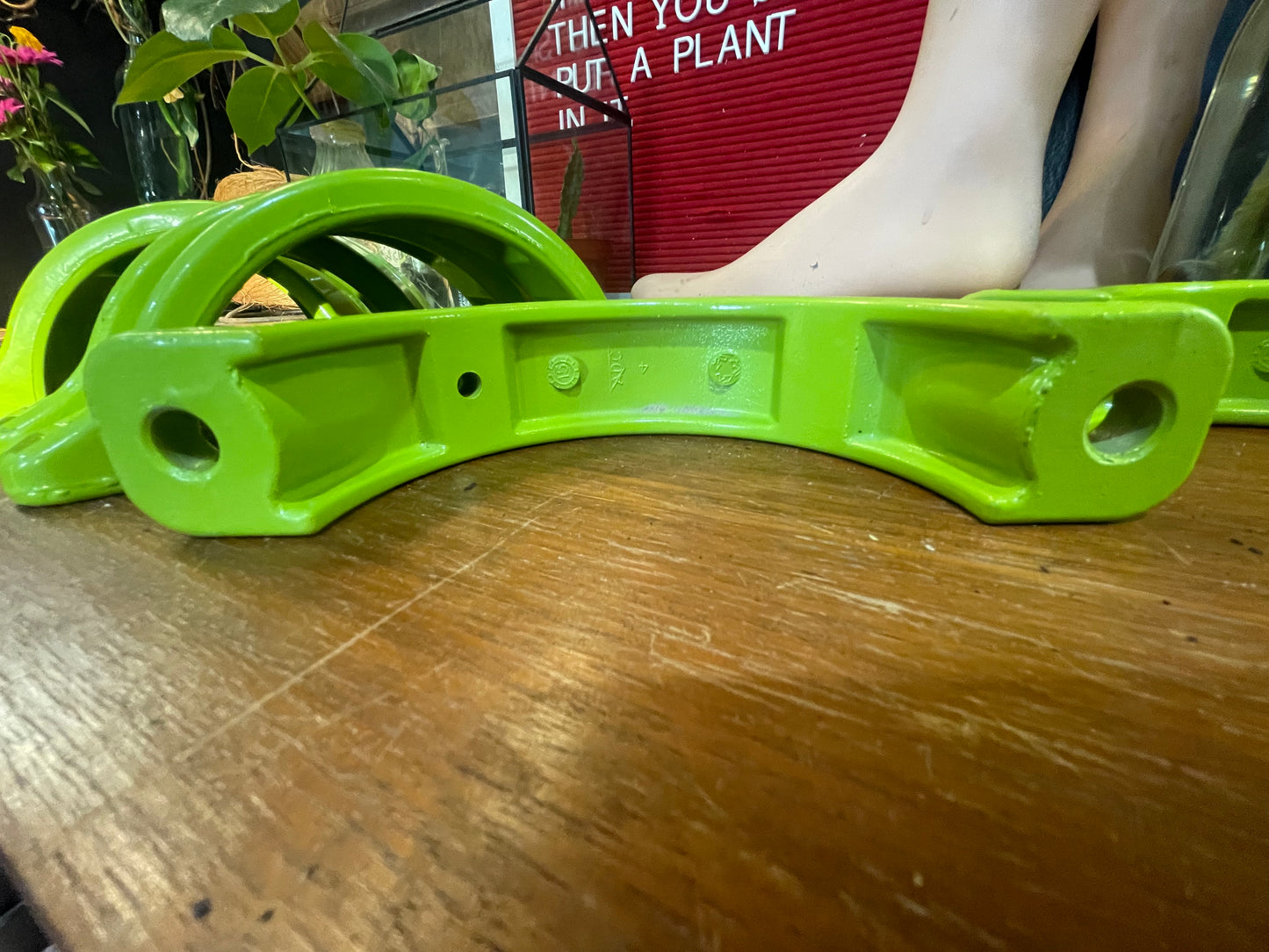 HUGE HANDLES- Lime Green