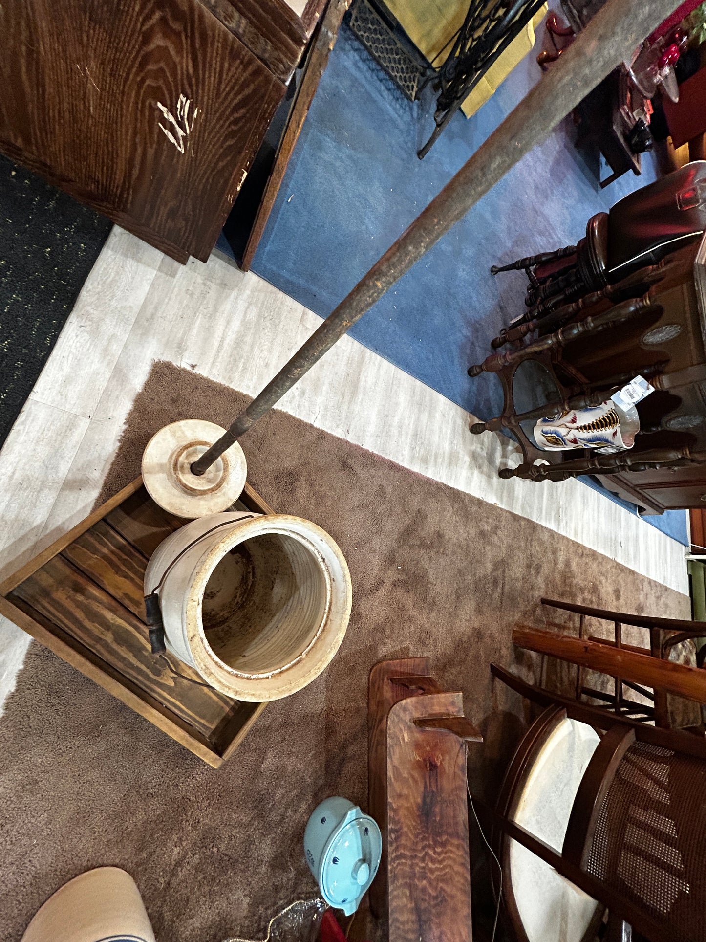 Antique Red Wing 5 Gallon Butter Churner- Lid and Dasher- RARE