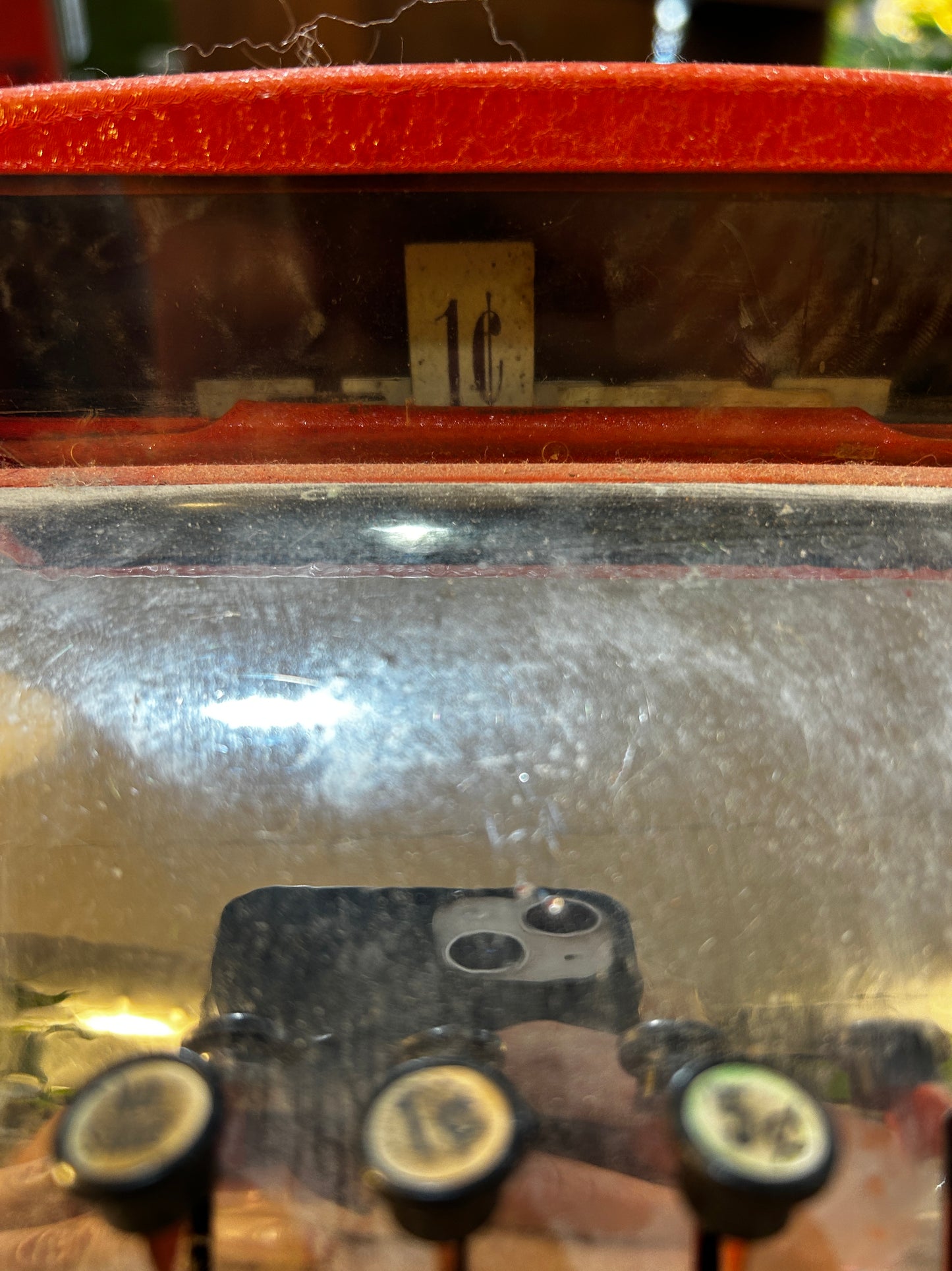 Vintage Toy Cash Register- Red Metal