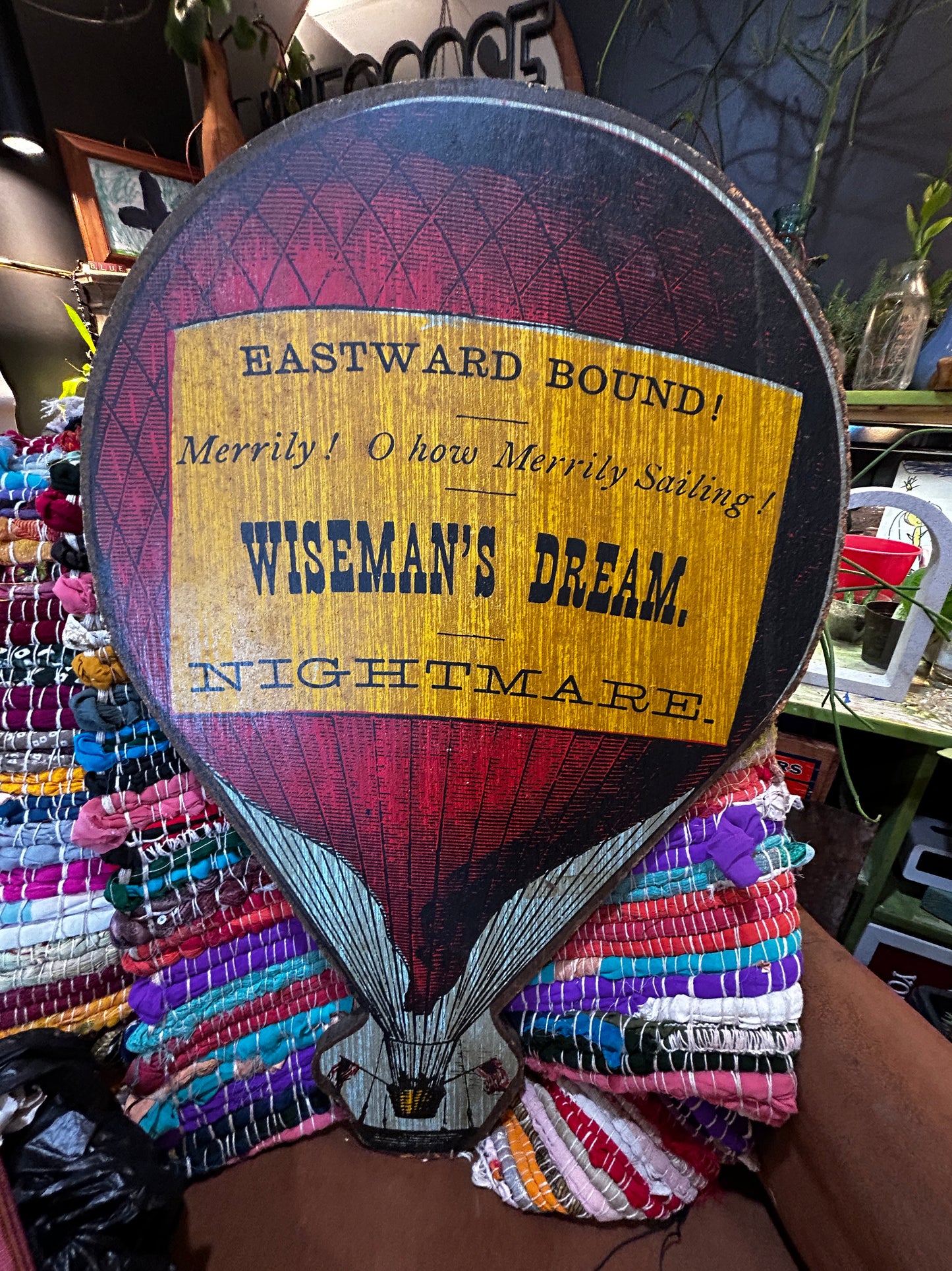 RARE Ballooning 1968 Wall Plaque- Wiseman’s Dream