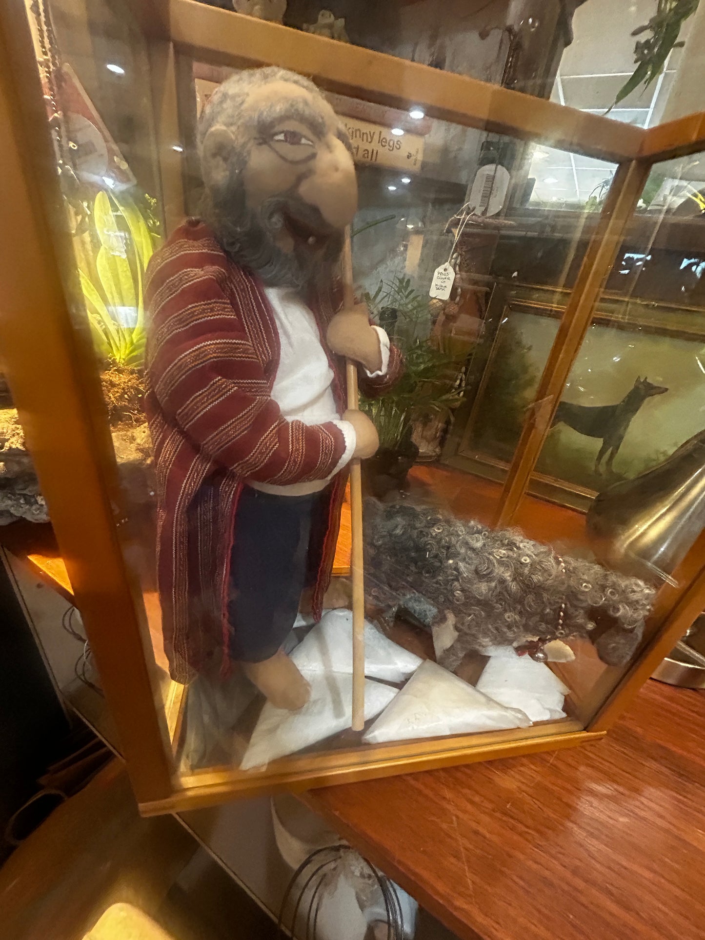 Handmade Literal Wandering Jewish Shepherd and Sheep