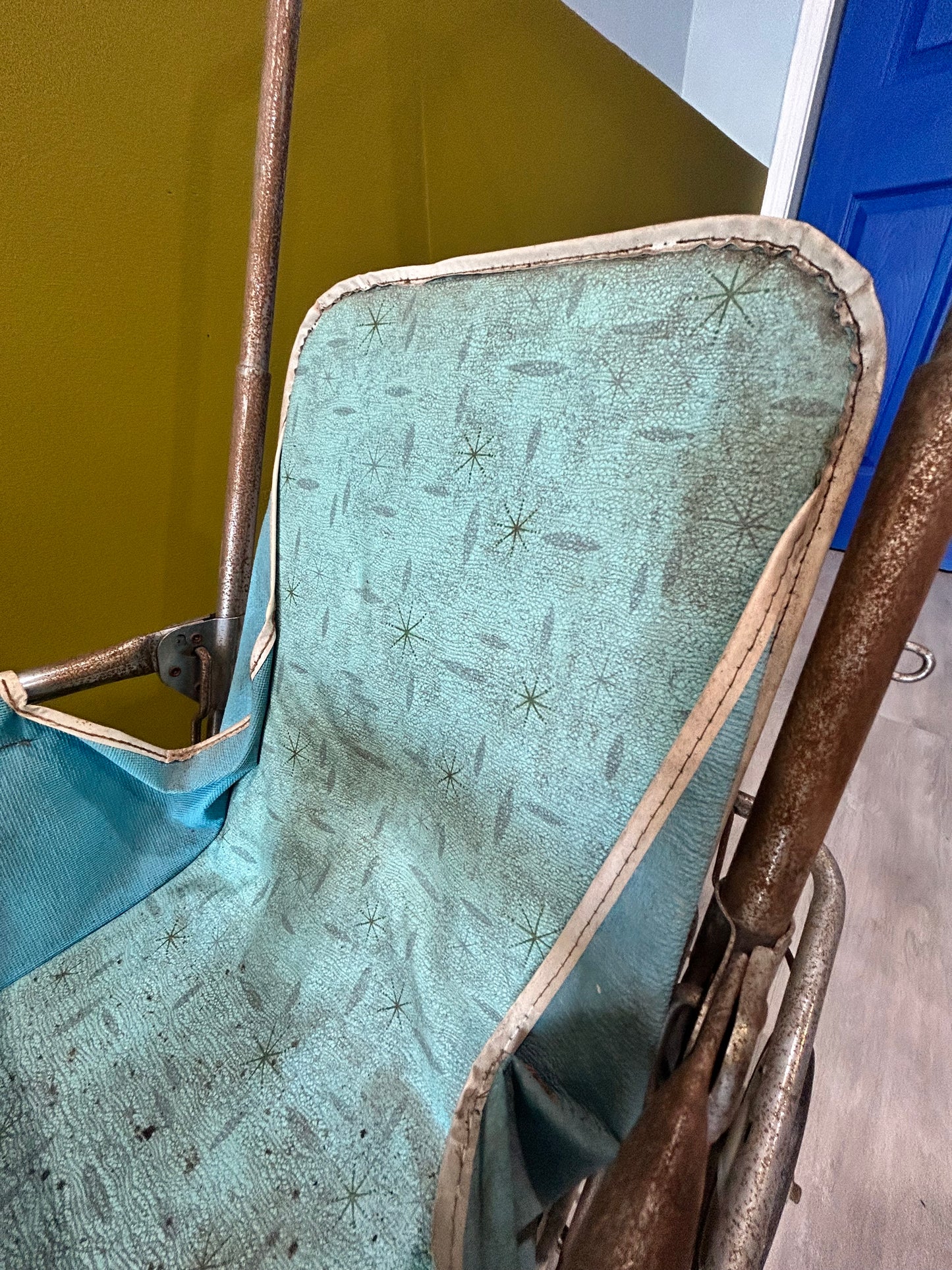 Vintage 1950’s Stroller- Teal Blue Beauty