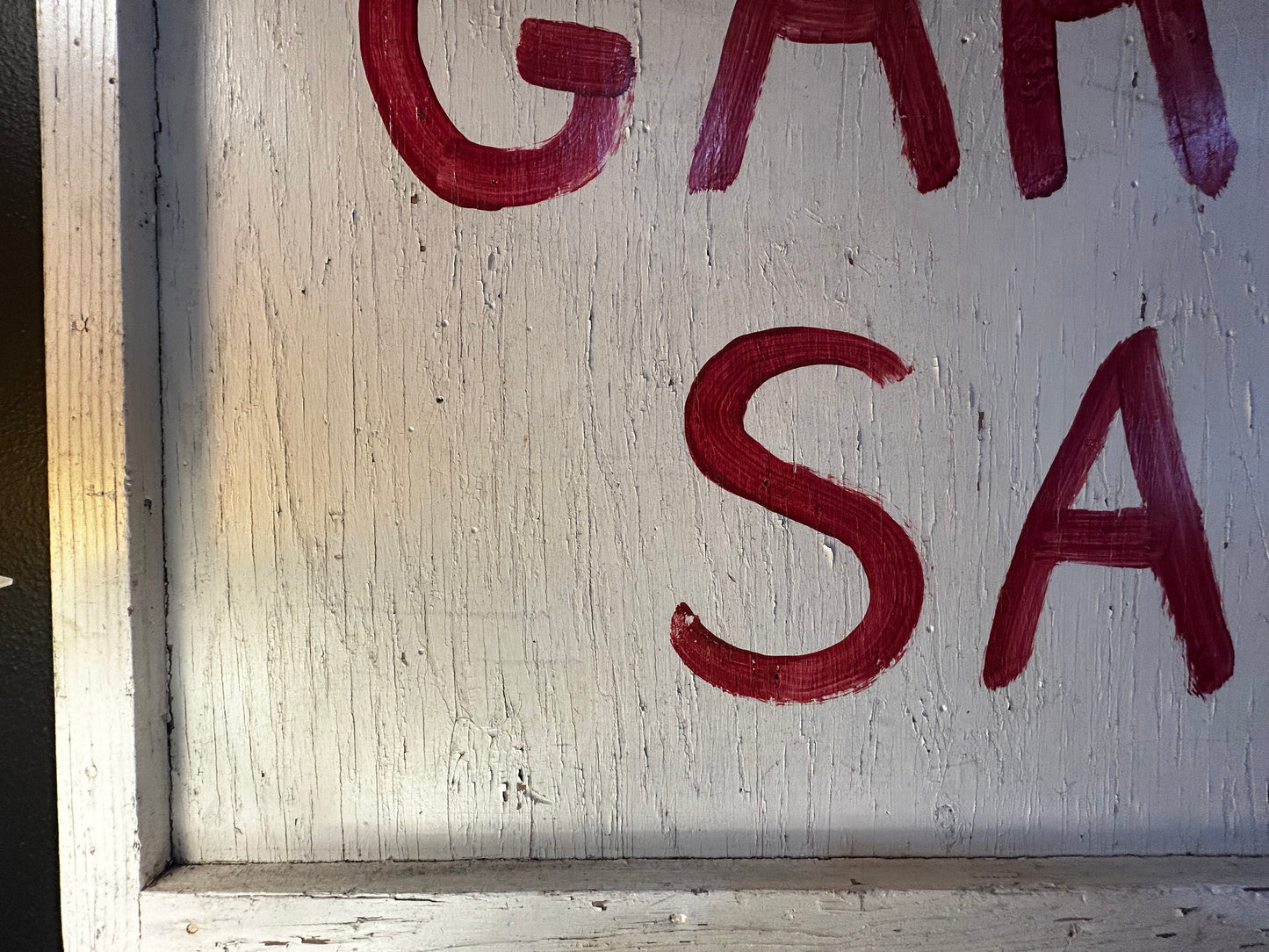 Hand painted Wooden Garage Sale “Sign”- 31”X48”