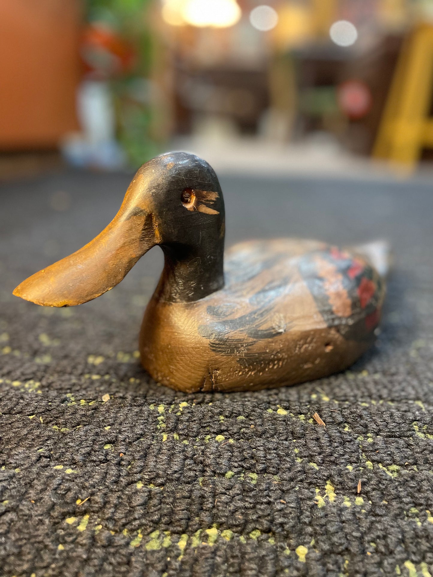 Antique Hand Carved Wooden Duck Decoy