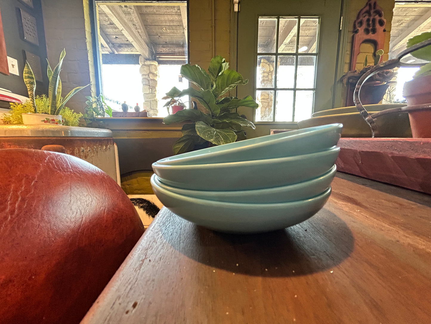 MCM Blue Ice Cream Bowls- Set of 4