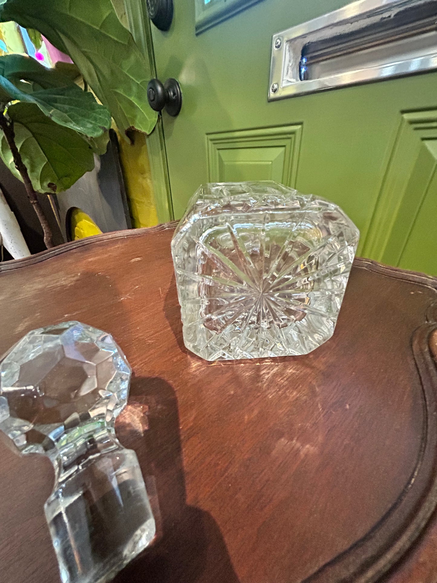 Block Cut Glass Decanter- Poland