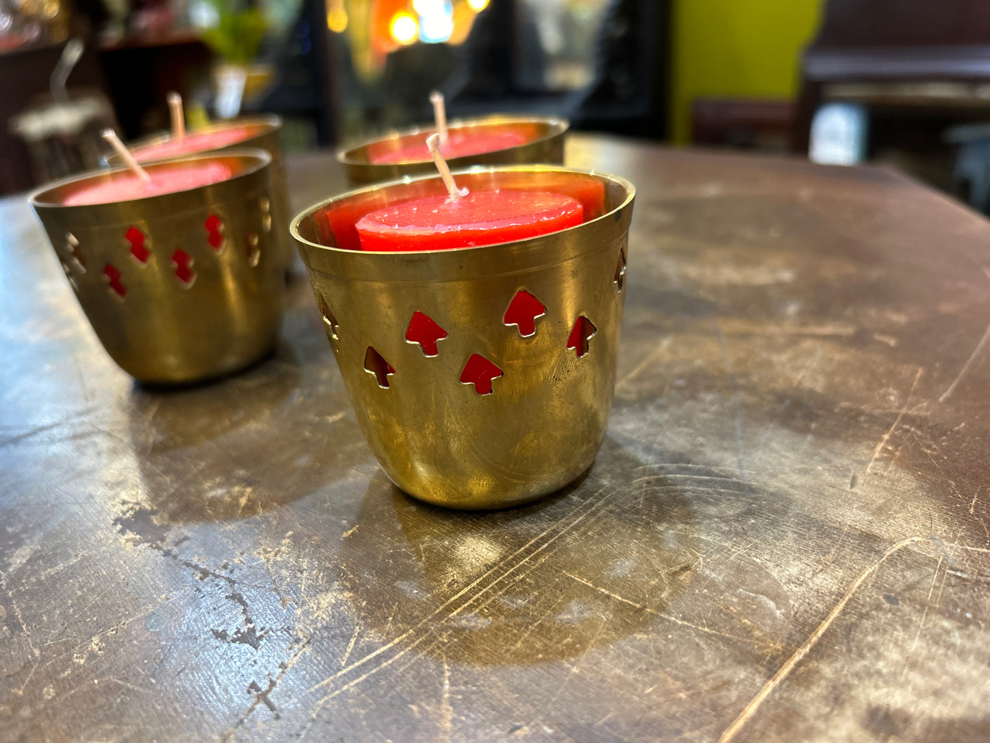 Mid Century German Brass Votive Holders- Set of 4