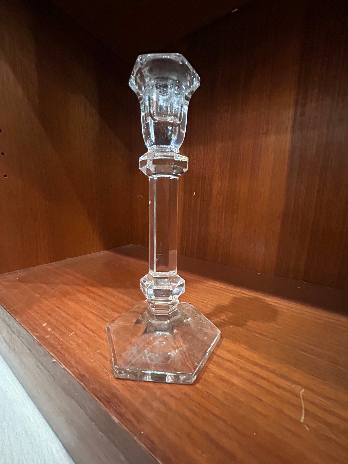 Towel Lead Crystal Candlestick