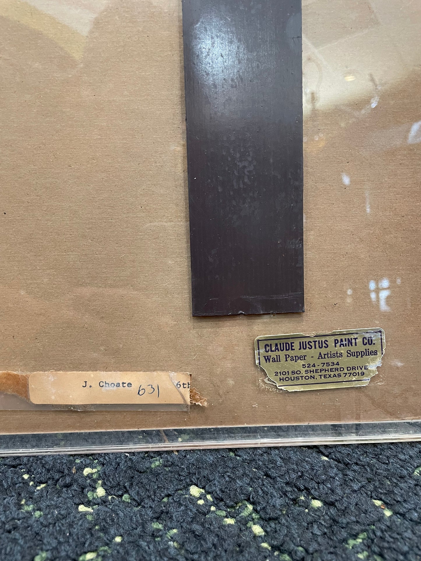 Framed State Capital Building Drawing Signed by State Representative Paul Elizondo.