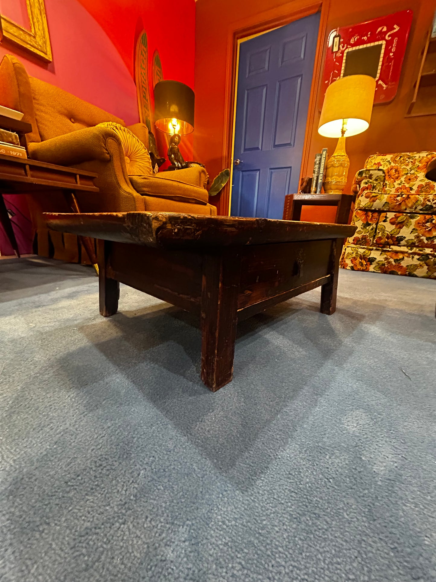 19th Century Chinese Elm Coffee Table- Circa 1880