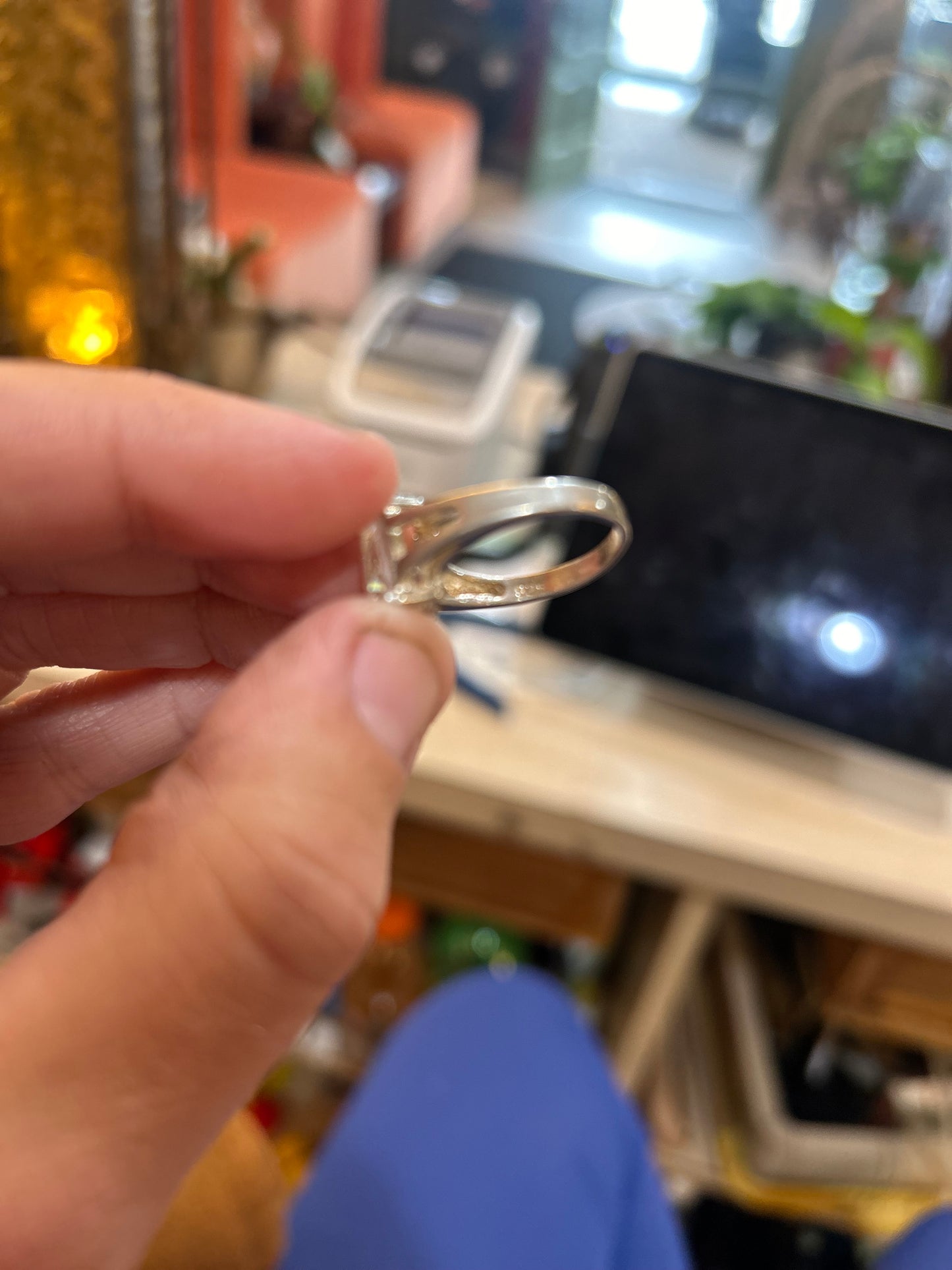 Pear Cut CZ Insider Sterling Silver Ring