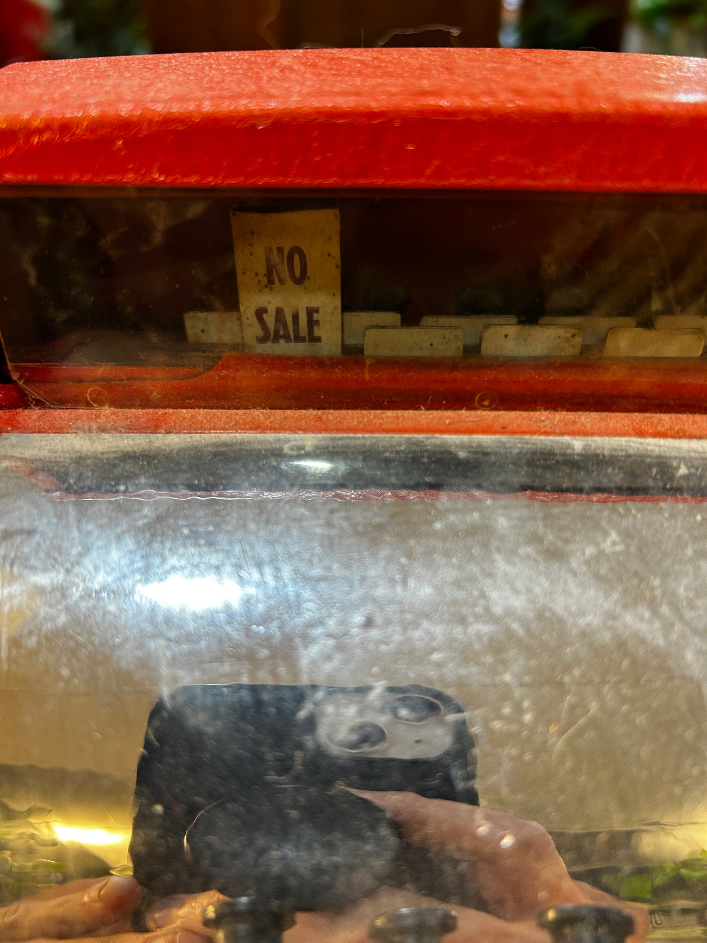 Vintage Toy Cash Register- Red Metal