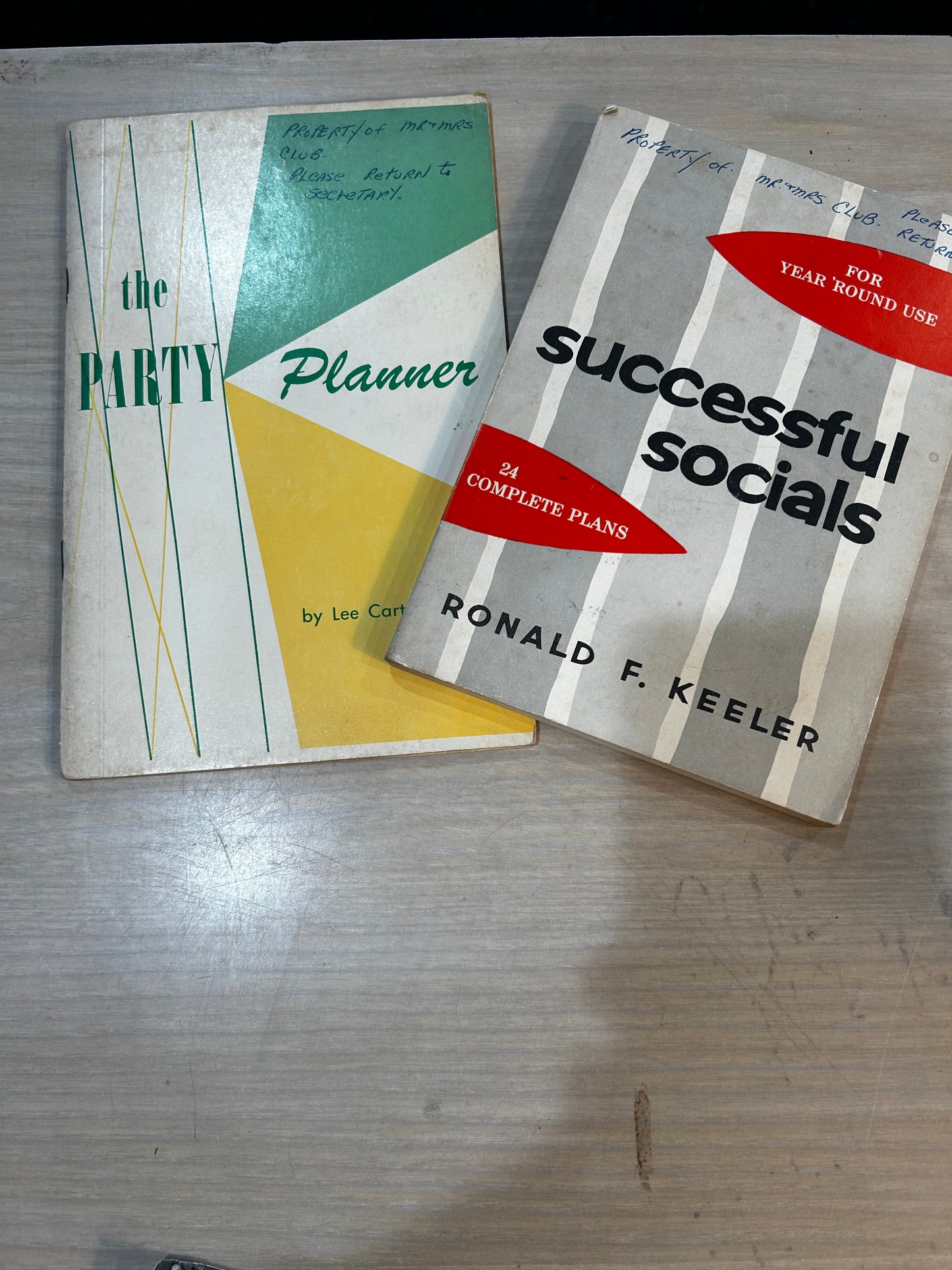 Vintage Party Planning Books
