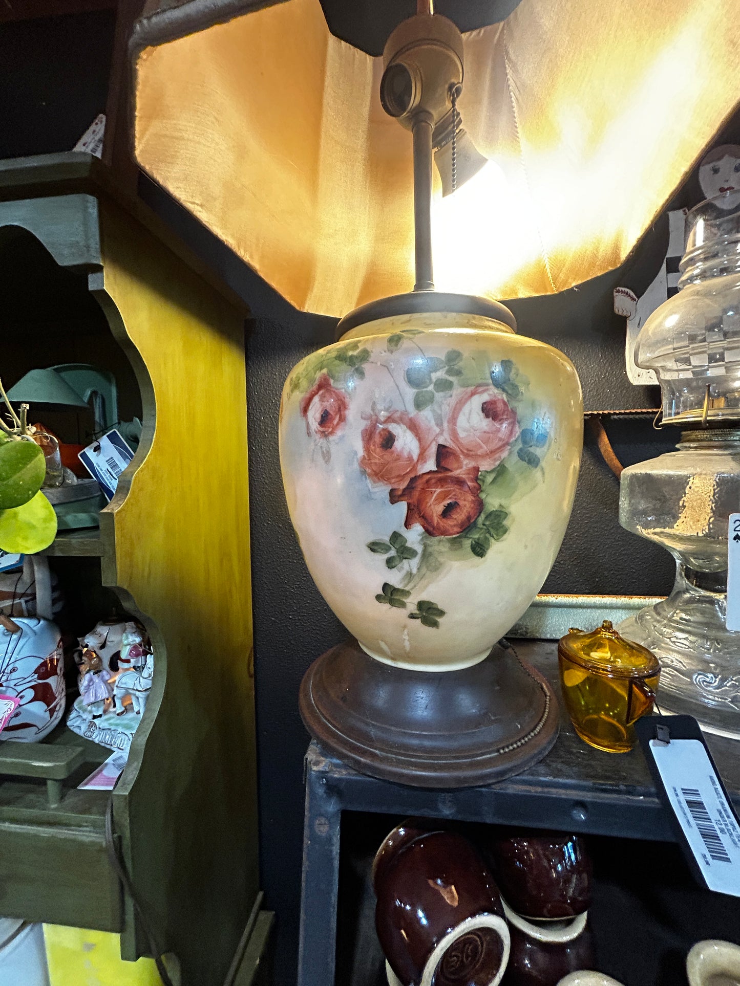 Antique Rose Parlour Lamp