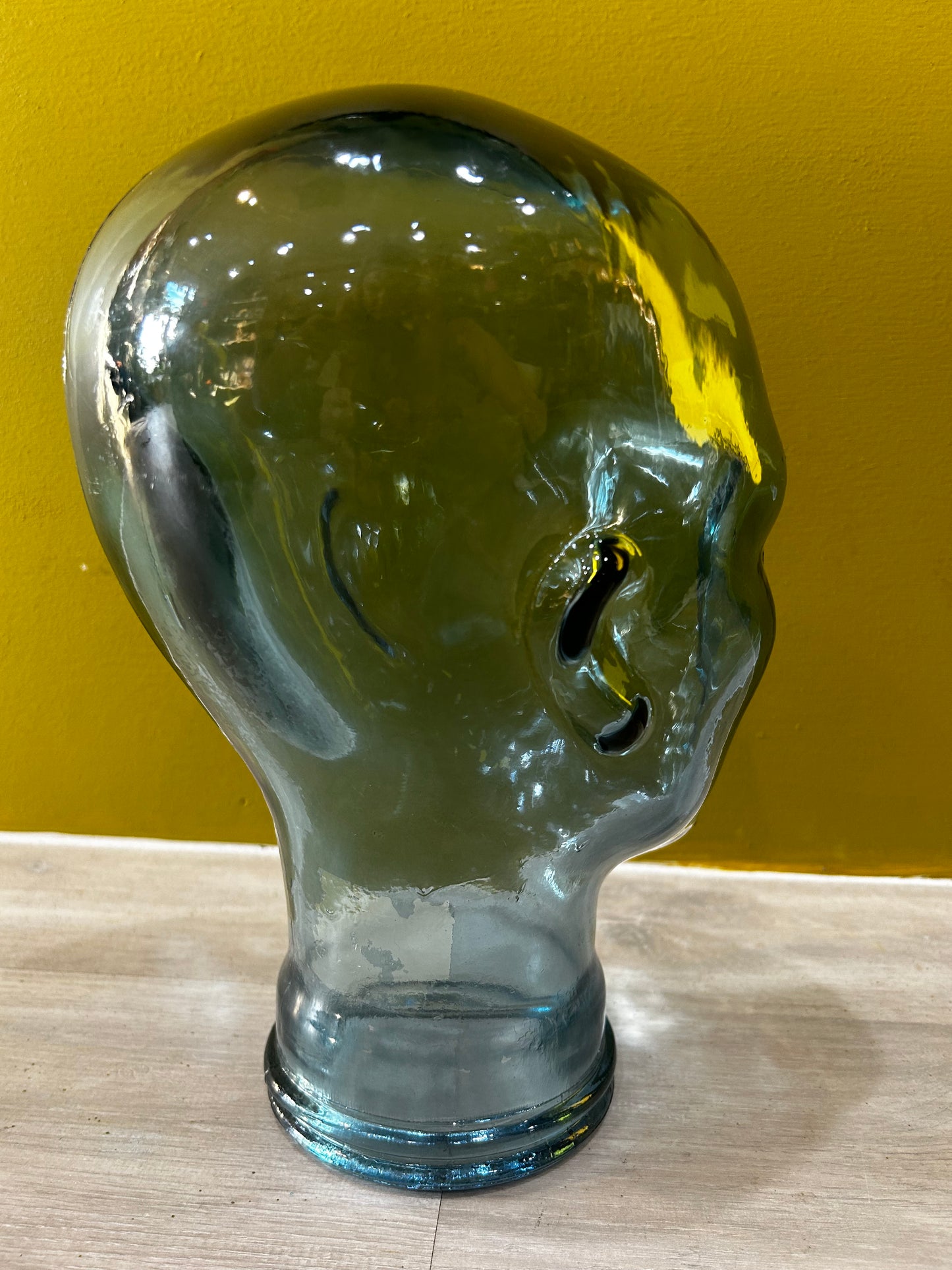 Aqua Blue Glass Head- Handcrafted in Spain