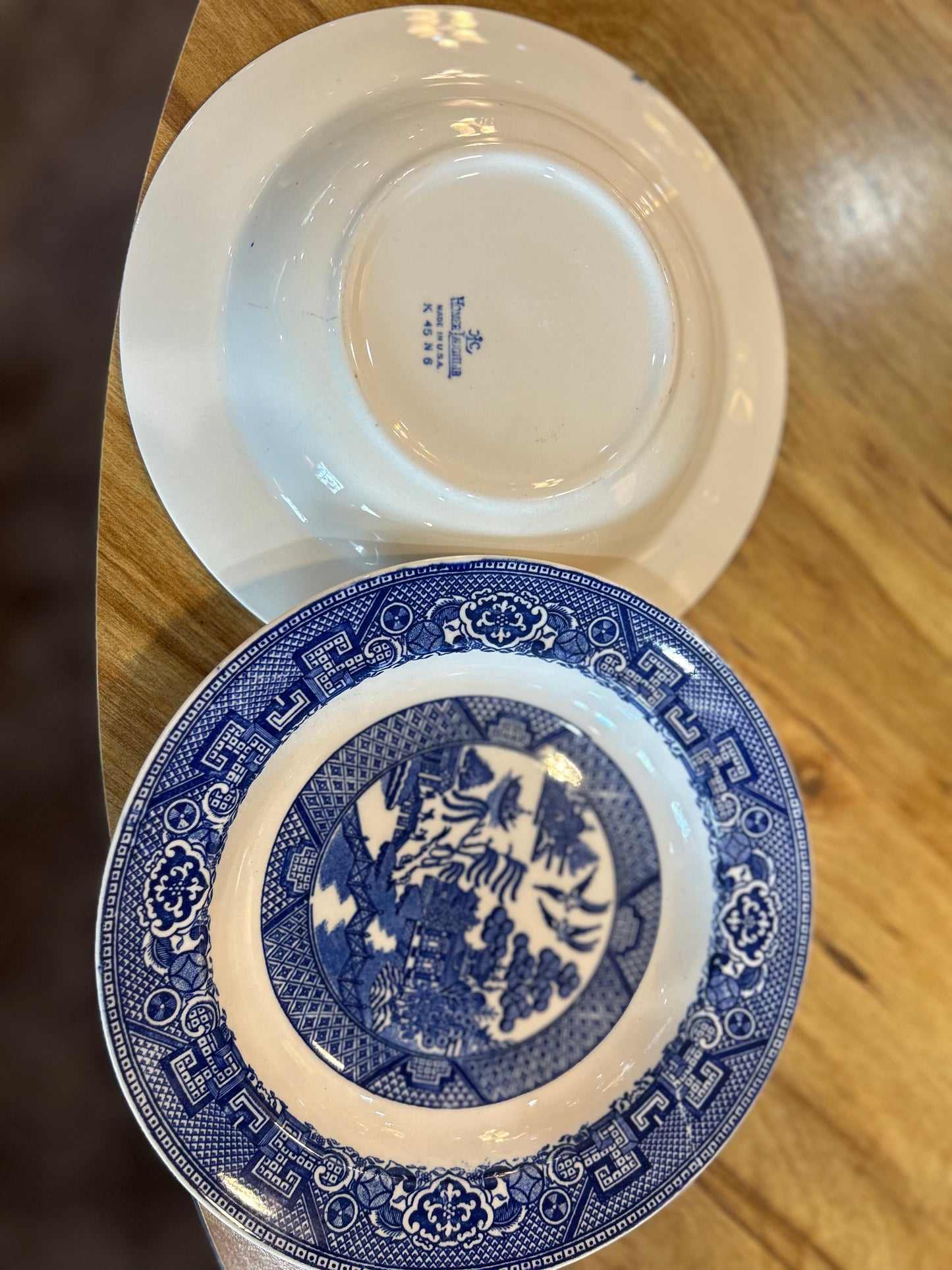 Vintage Blue Willow Bowl- Homer Laughlin- D41N6