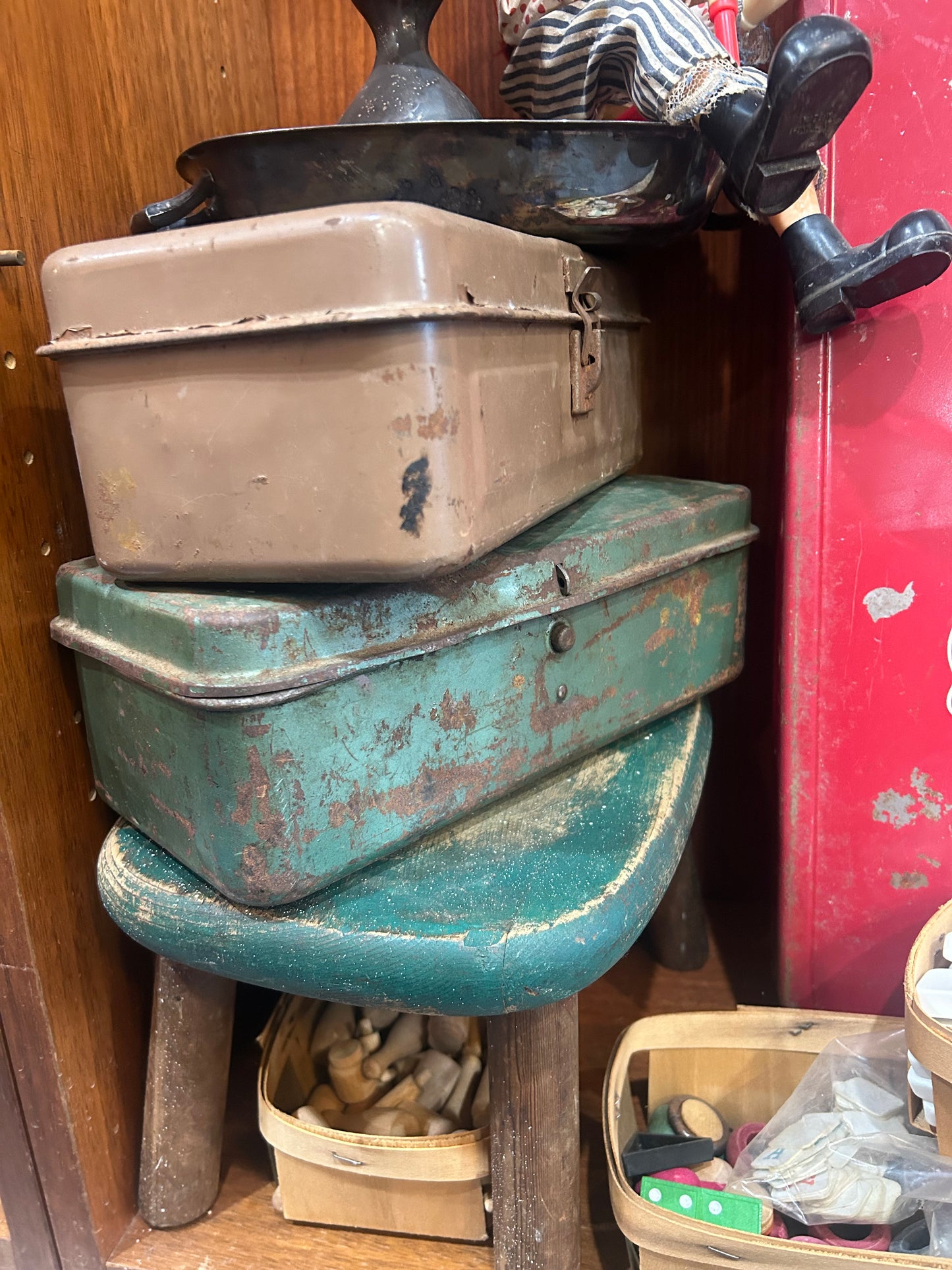 Small Vintage Metal Toolbox