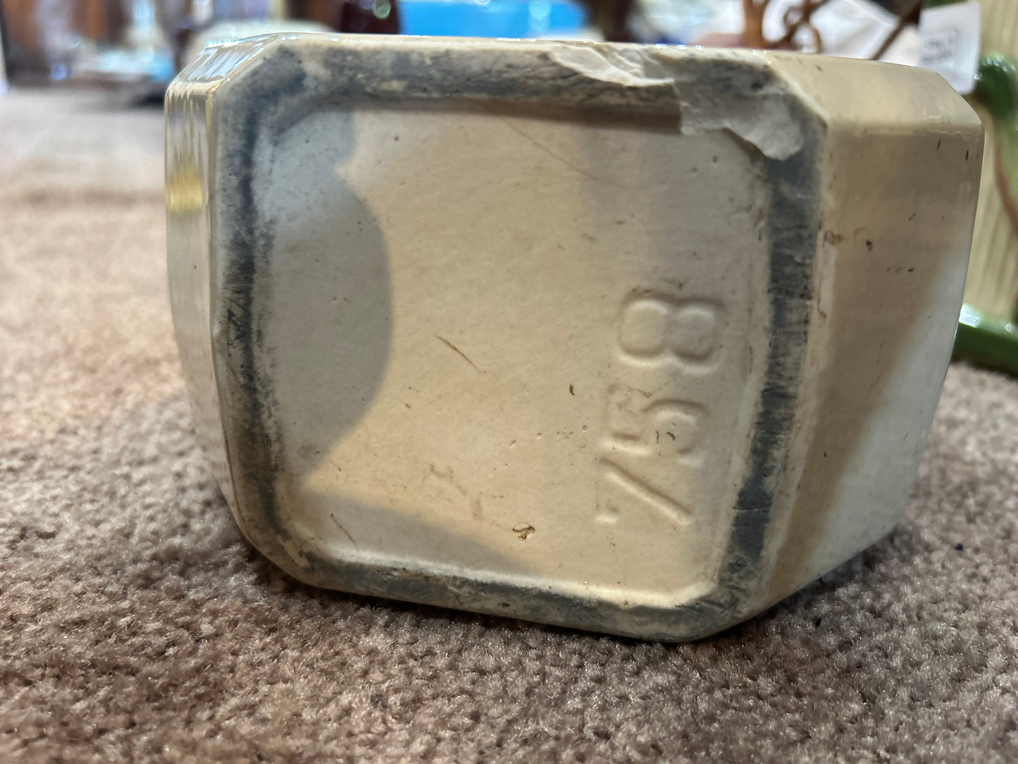 Alamo Pottery Art Deco Ceramic Pitcher- Hexagon Style 758