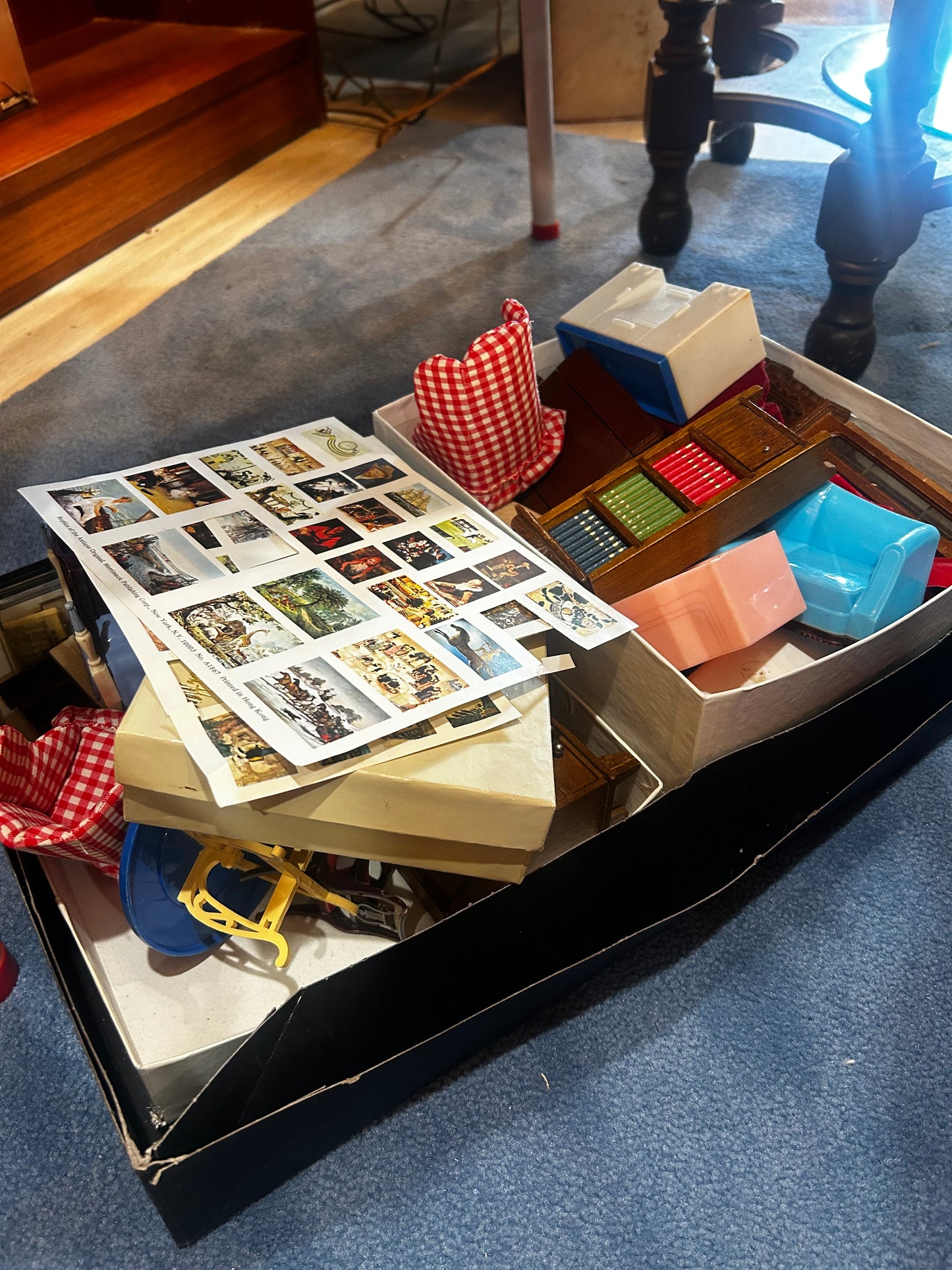 Boxed Lot of Doll House Accesories