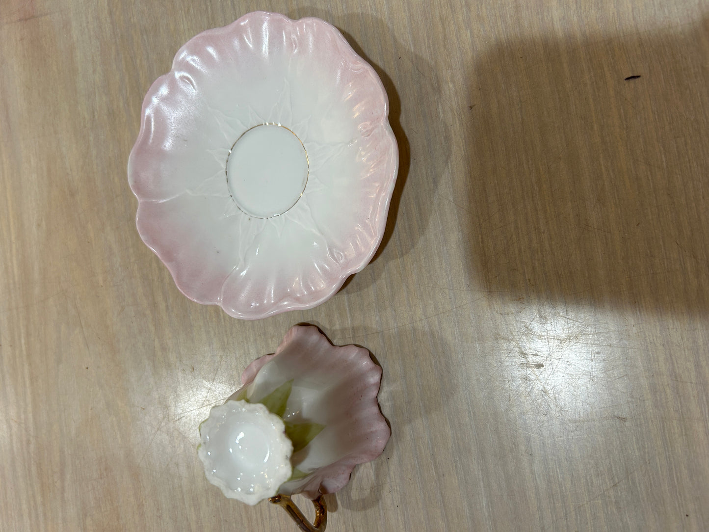 Antique Victorian Flower Teacup- Porcelain