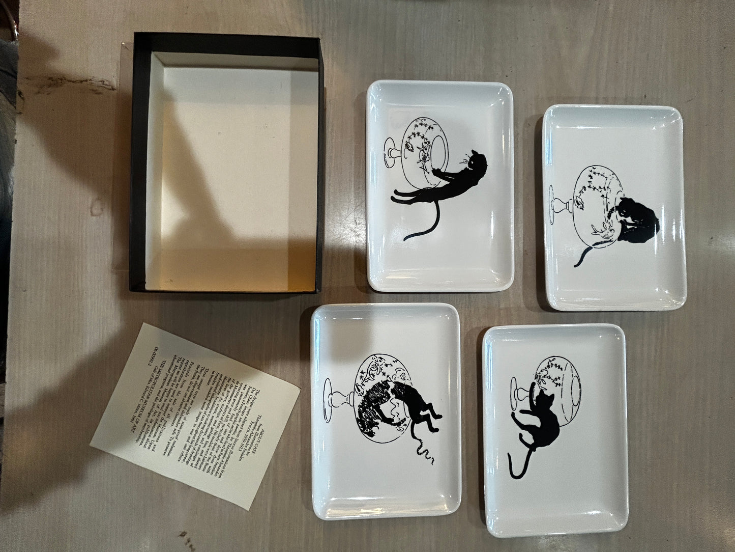 Theophile Steinlen- All About Cats Set of Melamine Snack Trays