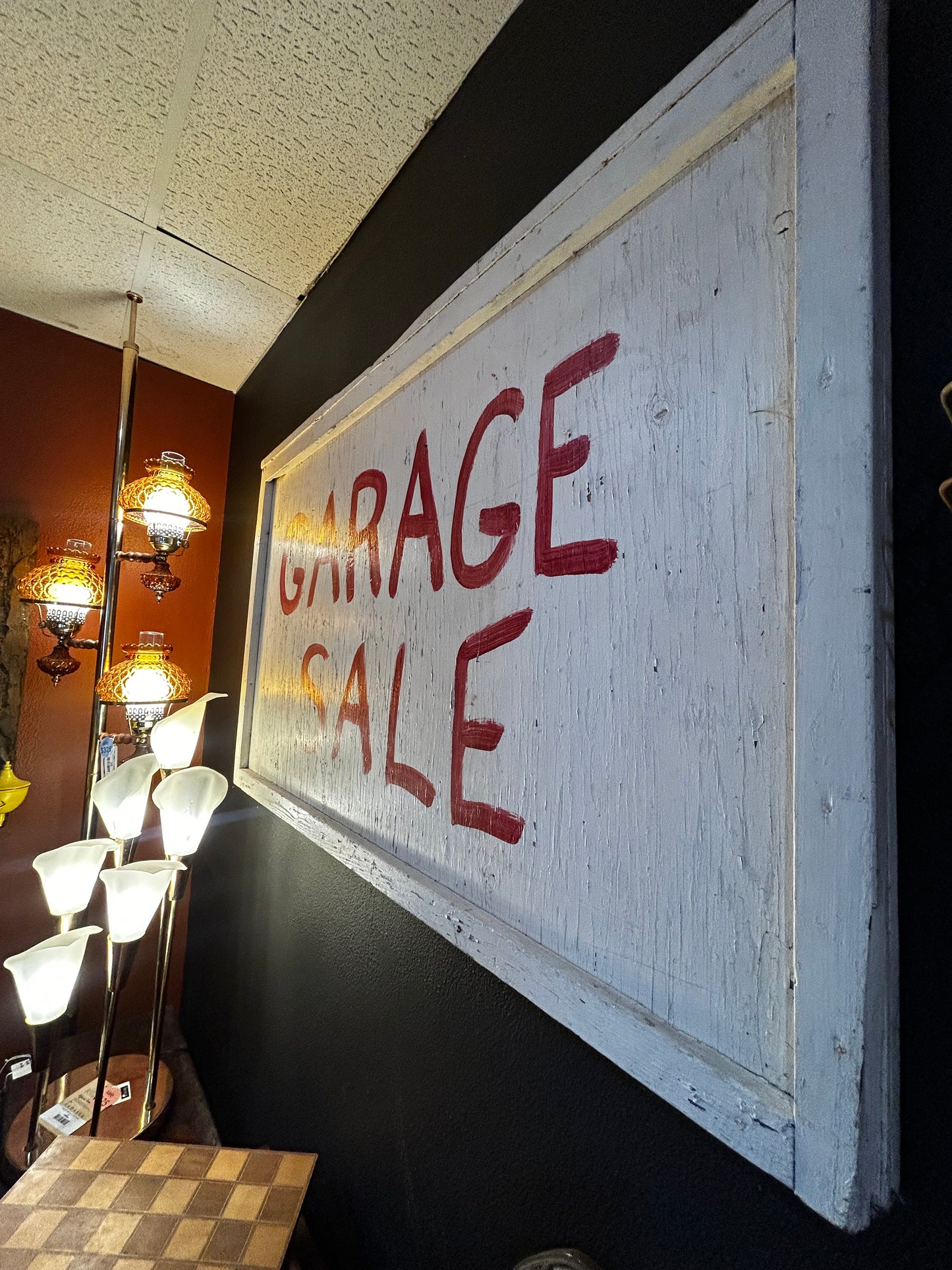 Hand painted Wooden Garage Sale “Sign”- 31”X48”