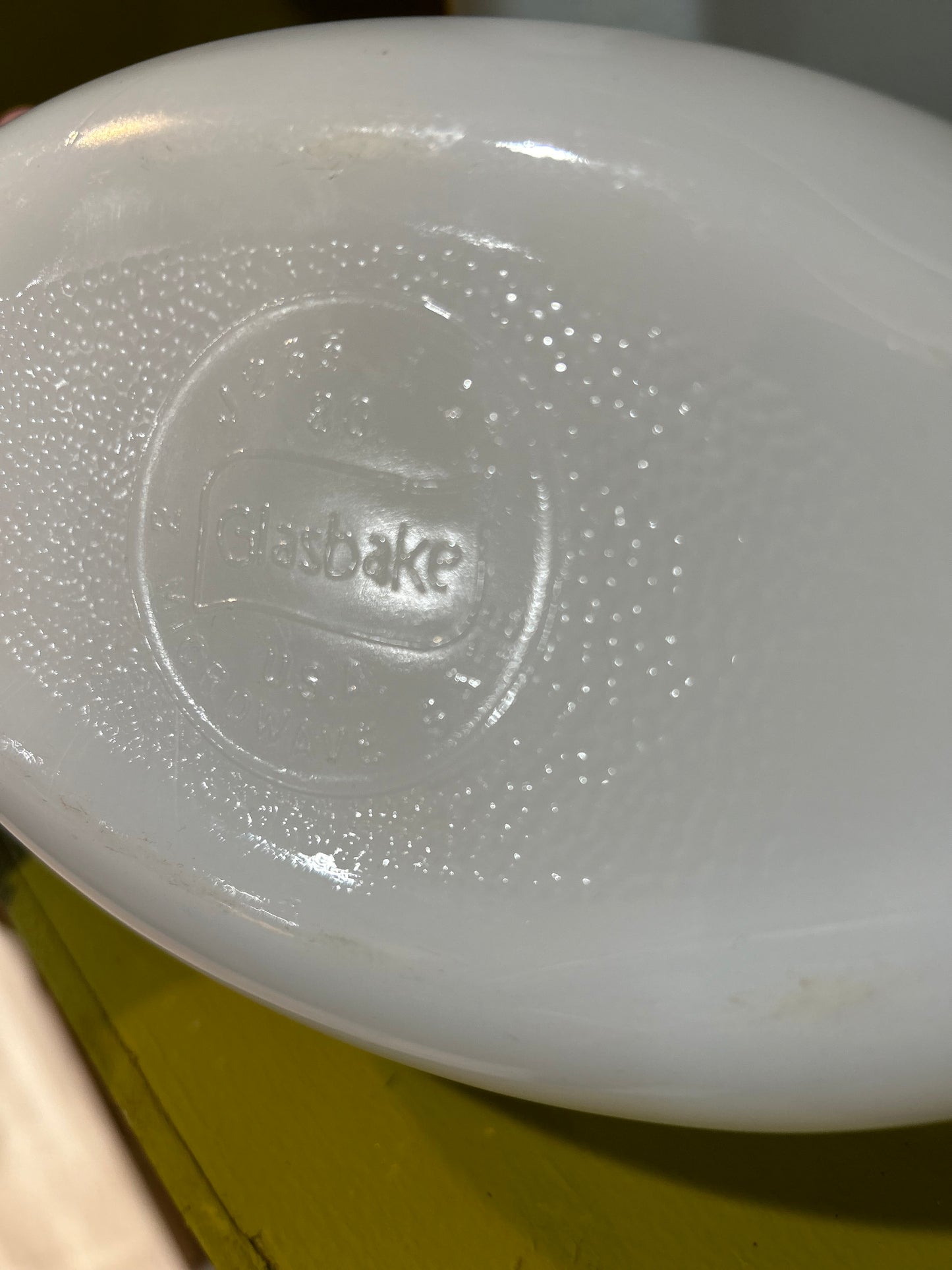 Glasbake Casserole Dish with Lid- One Quart Pattern J235