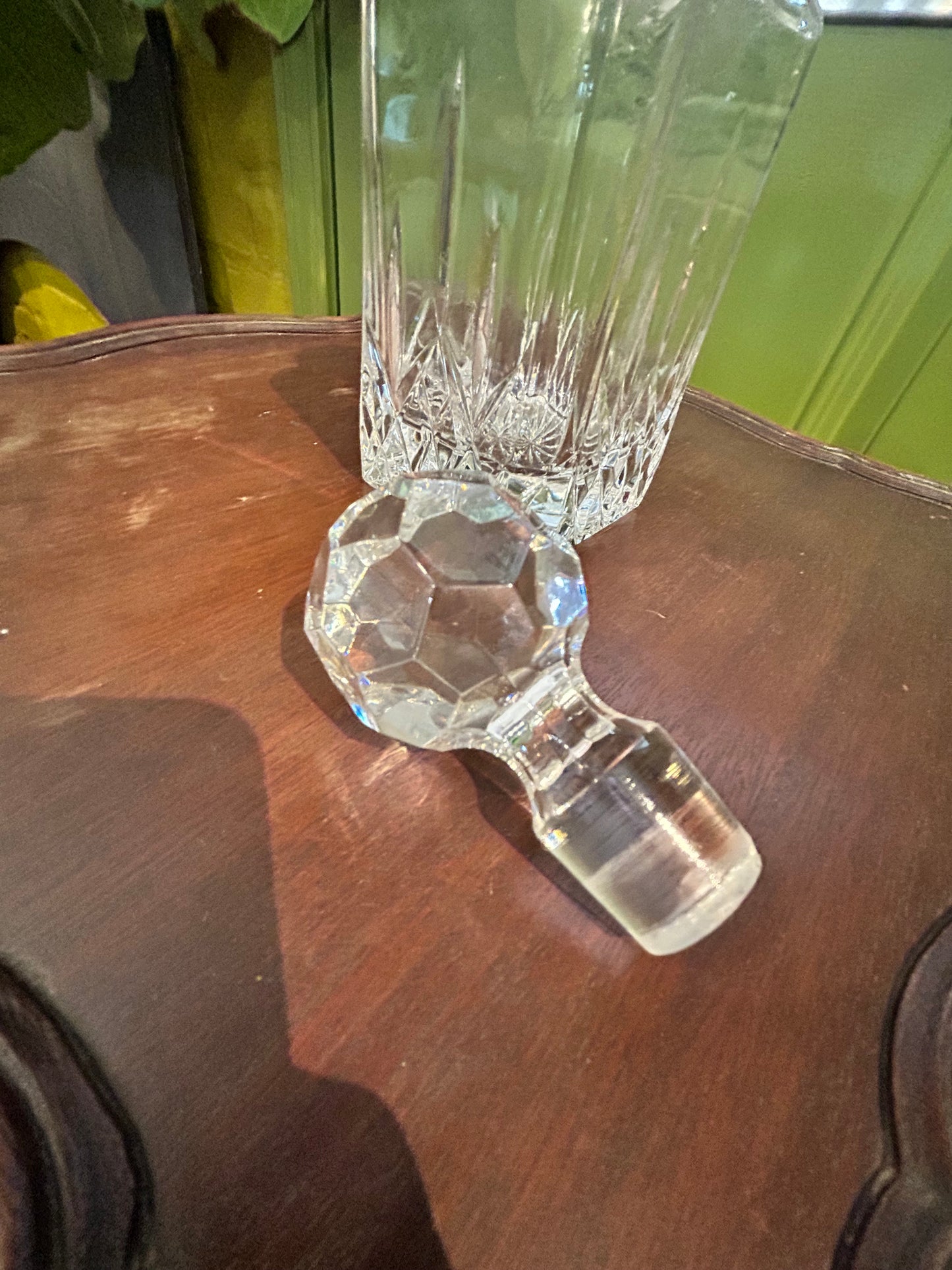 Block Cut Glass Decanter- Poland