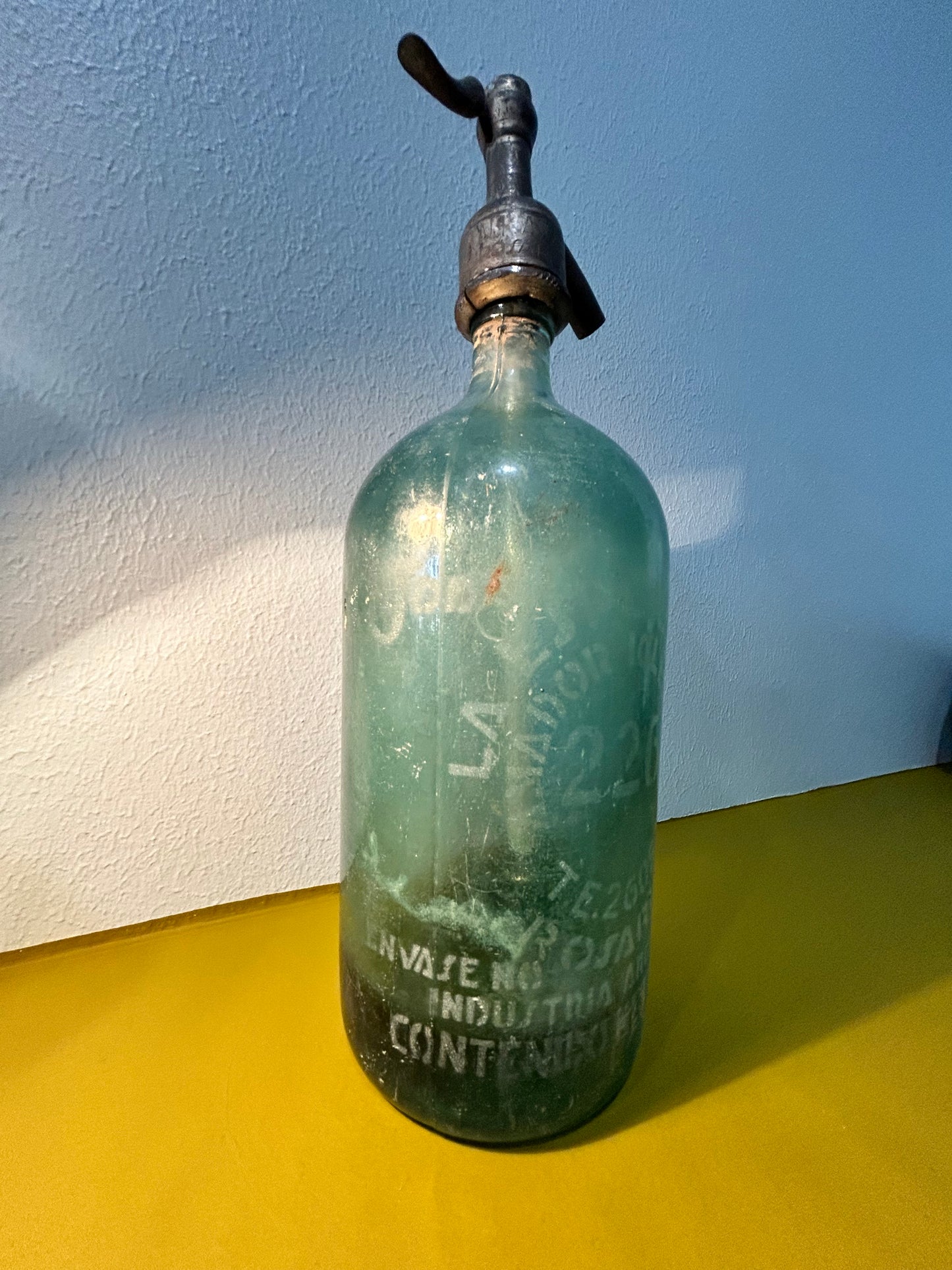 Vintage 1930’s Aqua Glass Seltzer Bottles