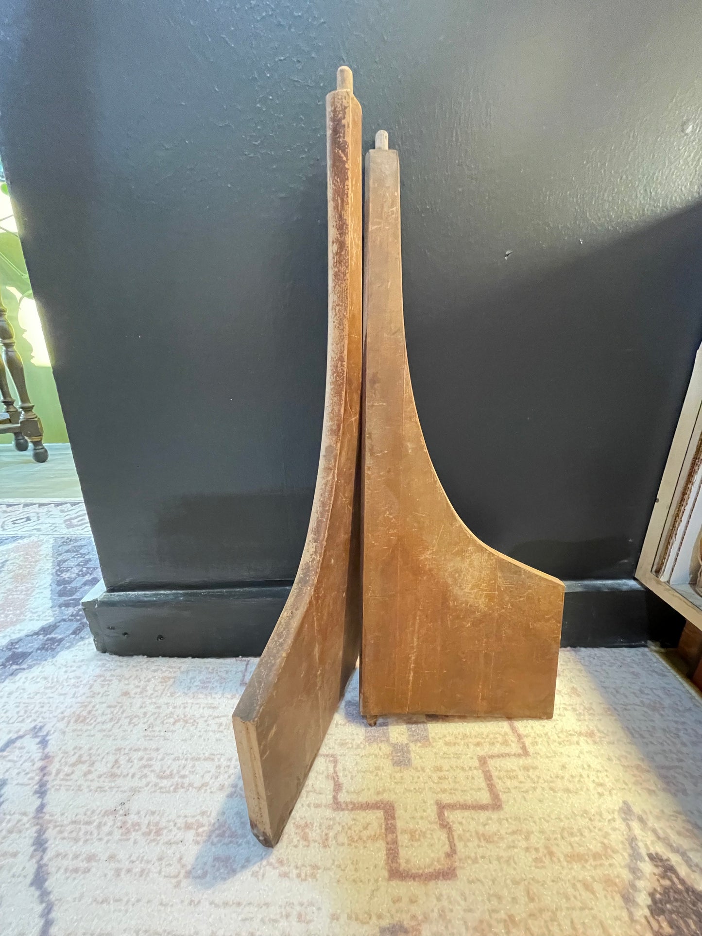 Project Pieces- MCM Wood Table Legs- Set of 2
