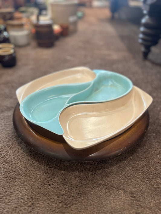 Vintage JAE of California MCM Lazy Susan- RARE