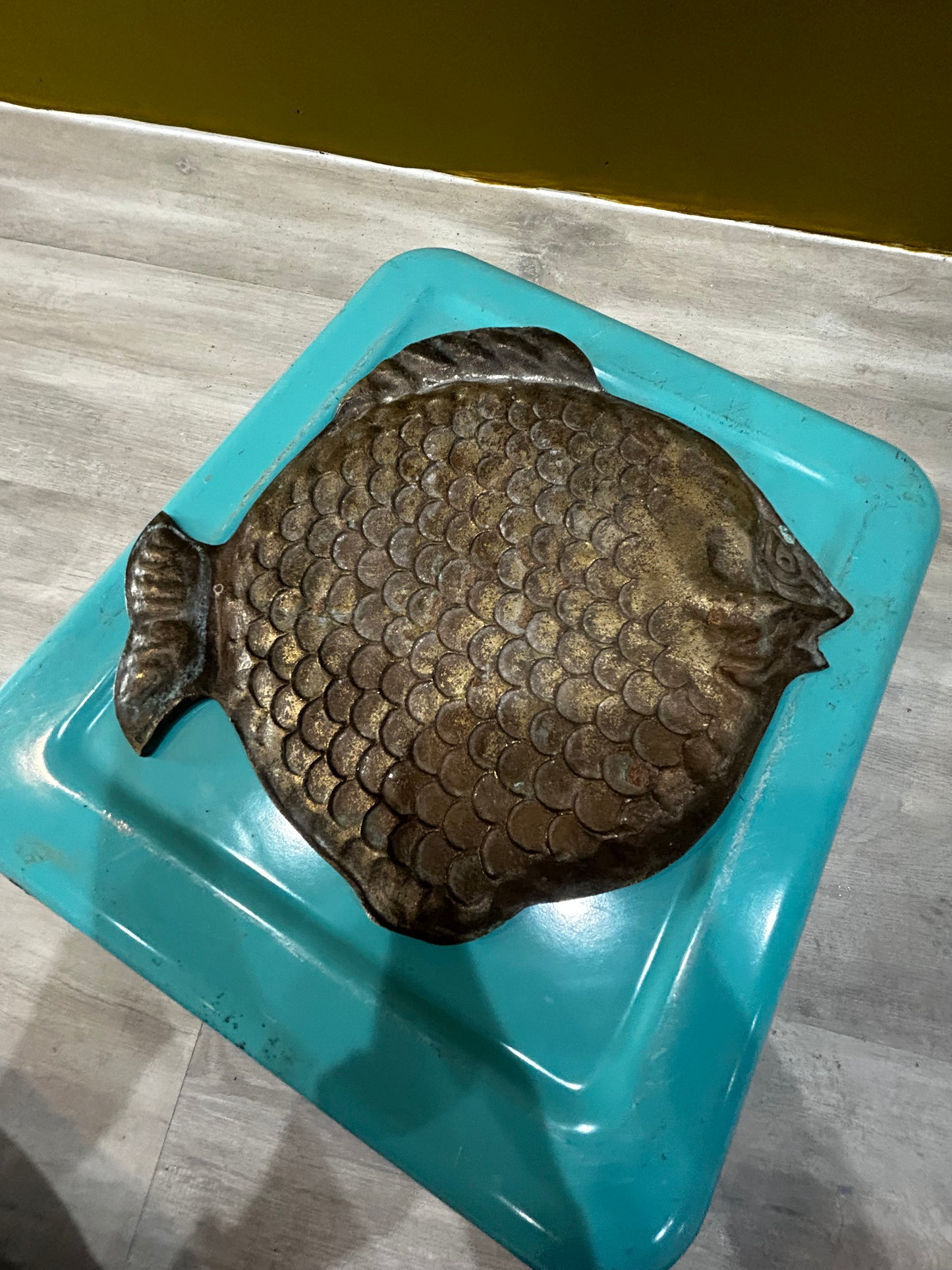 Flattened Brass Carp Tray