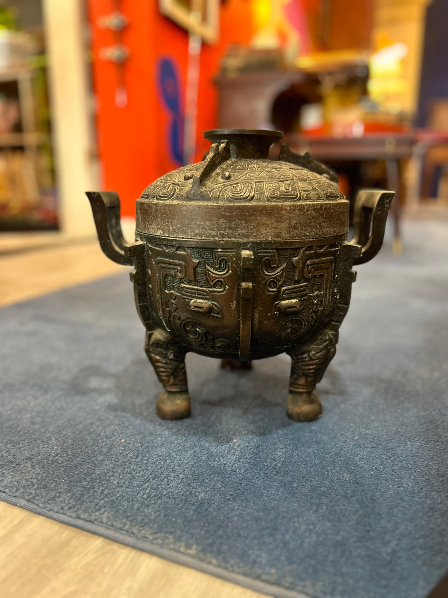 20th Century James Mont-Style Ice Bucket- Bronze