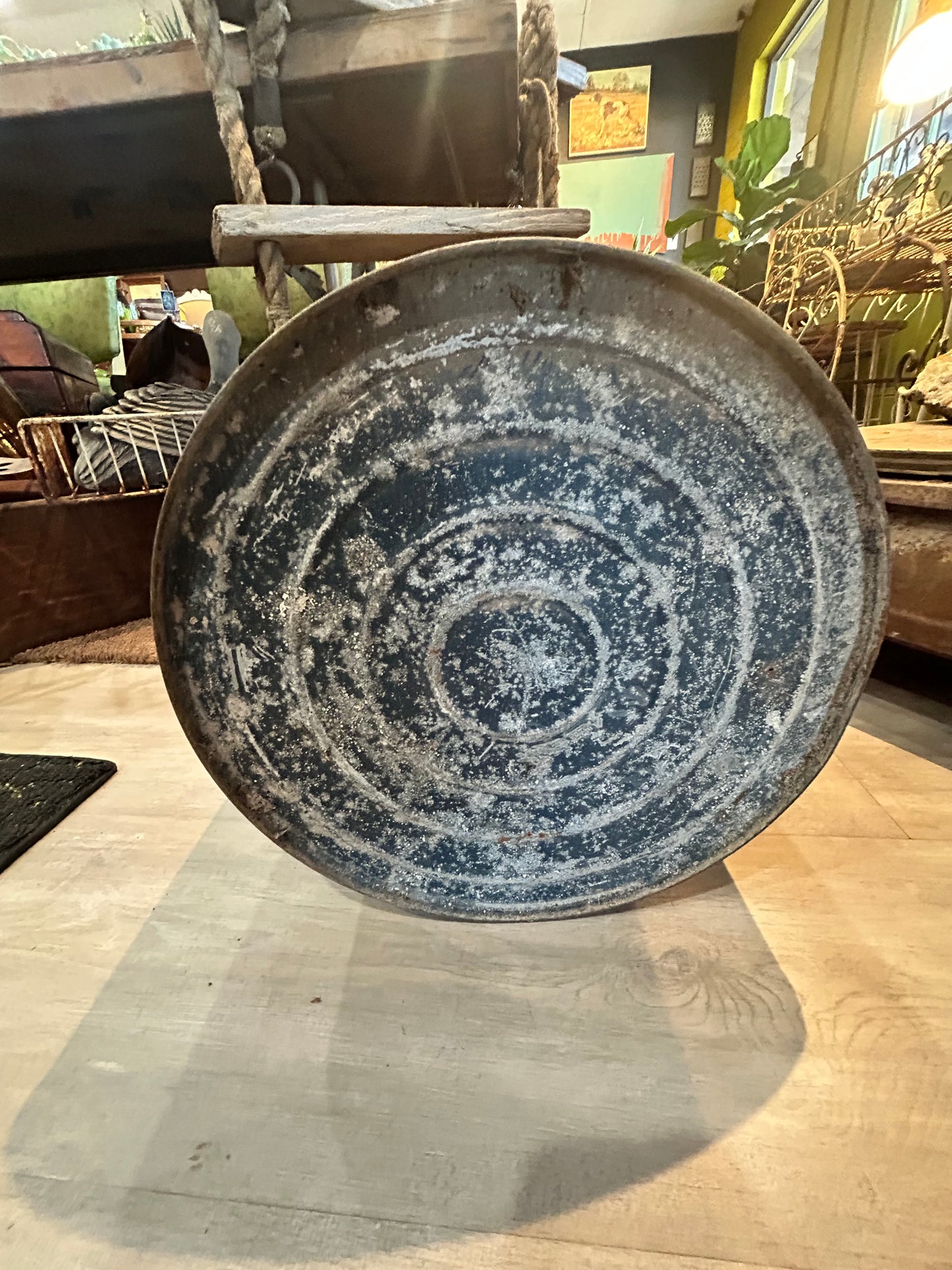 Vintage Western Marine- Galvanized Gas Can- Metal Patina