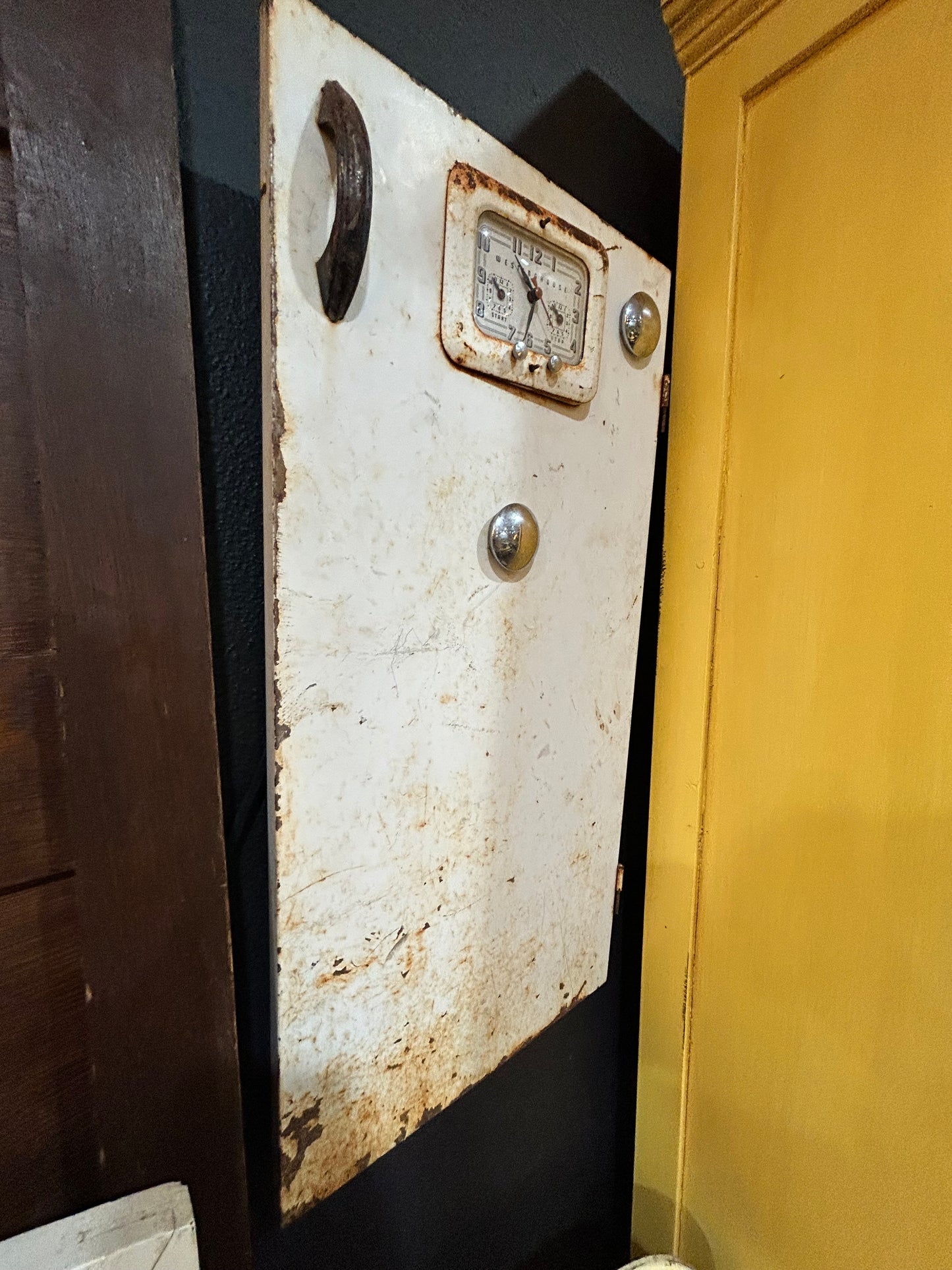 Vintage 1950’s  Westinghouse Roaster Door- Working Clock