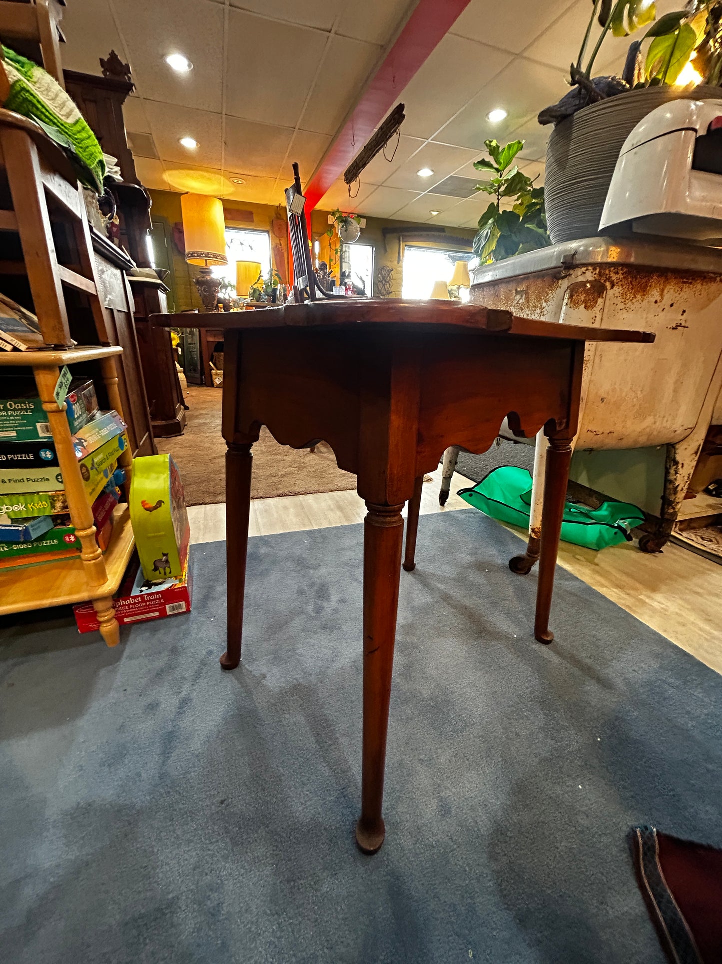Tiger Pine Country Style Occasional Table with Drawer