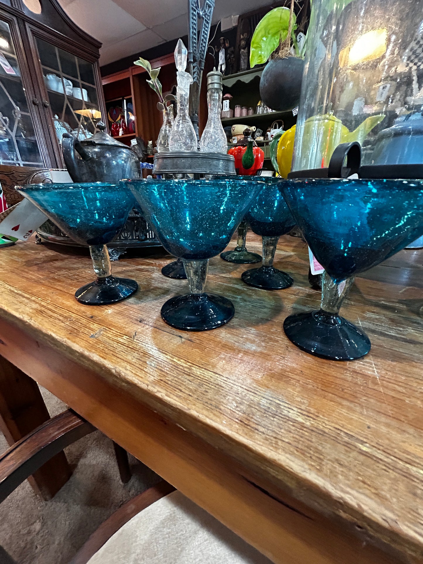 Early 20th Century Italian Handblown Cocktail Glasses- Set of 6